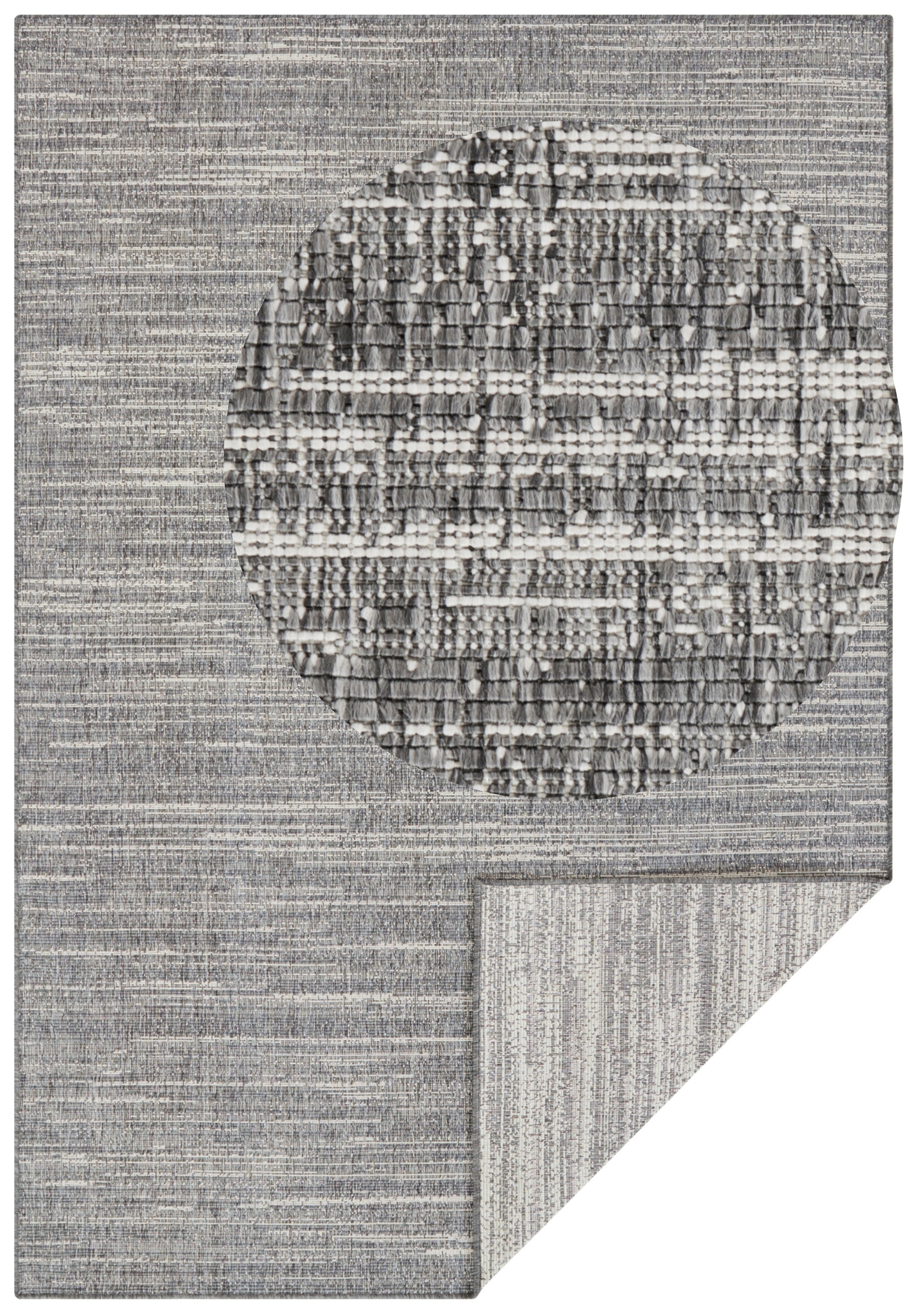 ELLE DECORATION Teppich »Mèlange Wendeteppich«, rechteckig, 5 mm Höhe, Flachgewebe, In-& Outdoor, Modern, beidseitig, Balkon, Wohnzimmer