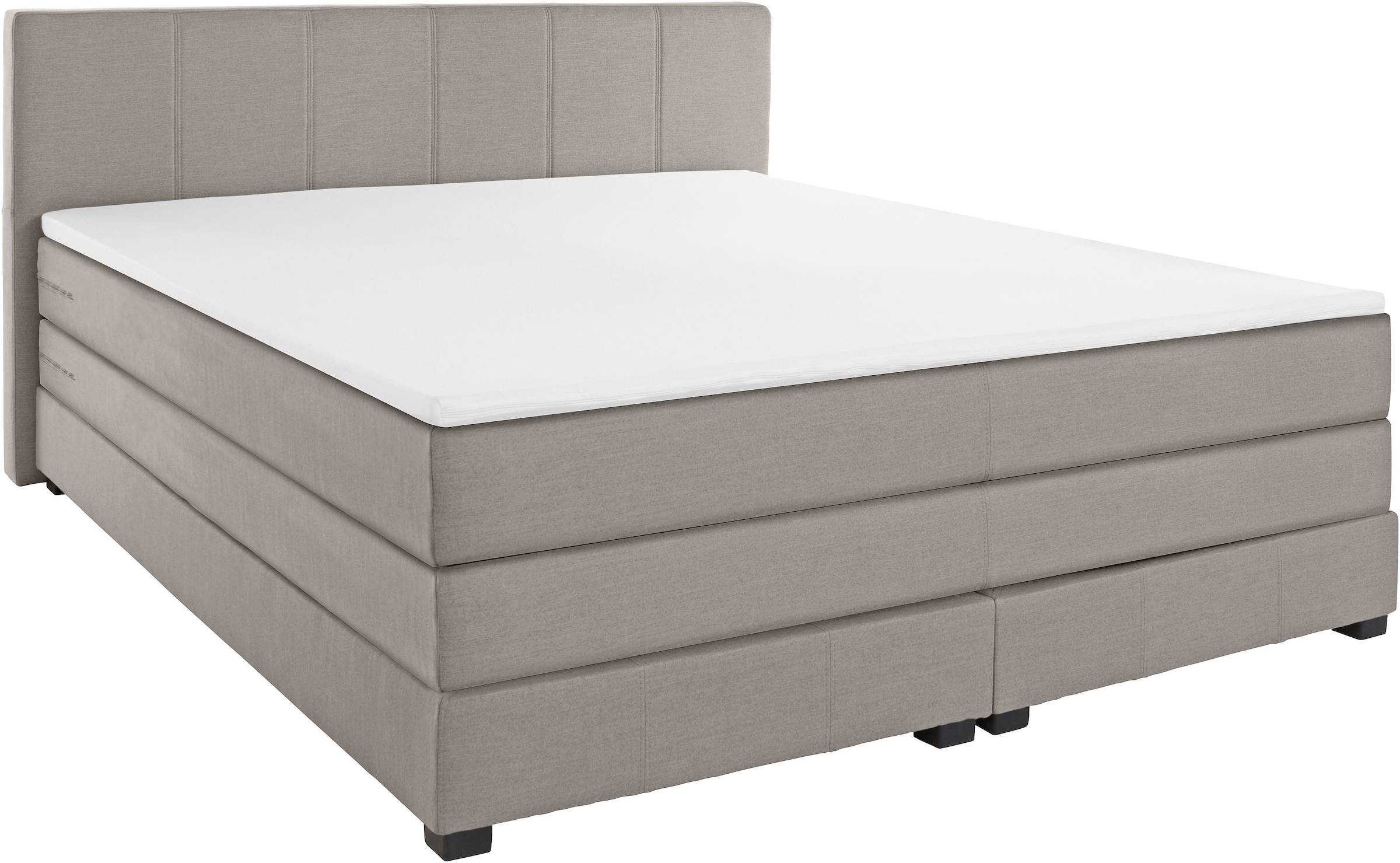 GOODproduct Boxspringbett »Peetu«, Taschenfederkern-Matratze, in 4 Breiten und 4 Farben, incl. Topper