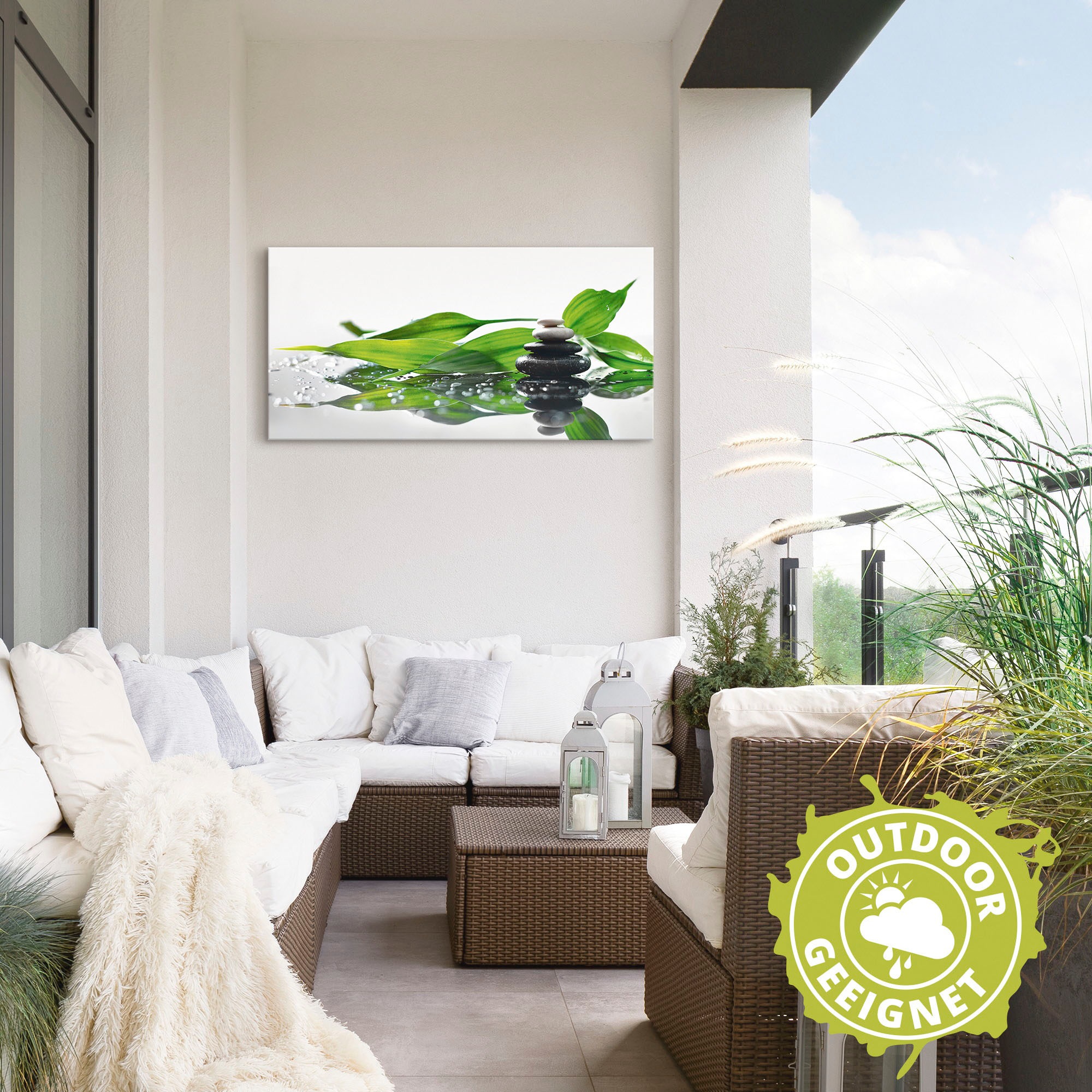 Artland Wandbild »Spa mit Steinen und Bambus«, Zen, (1 St.), als Alubild, Outdoorbild, Leinwandbild in verschied. Grössen