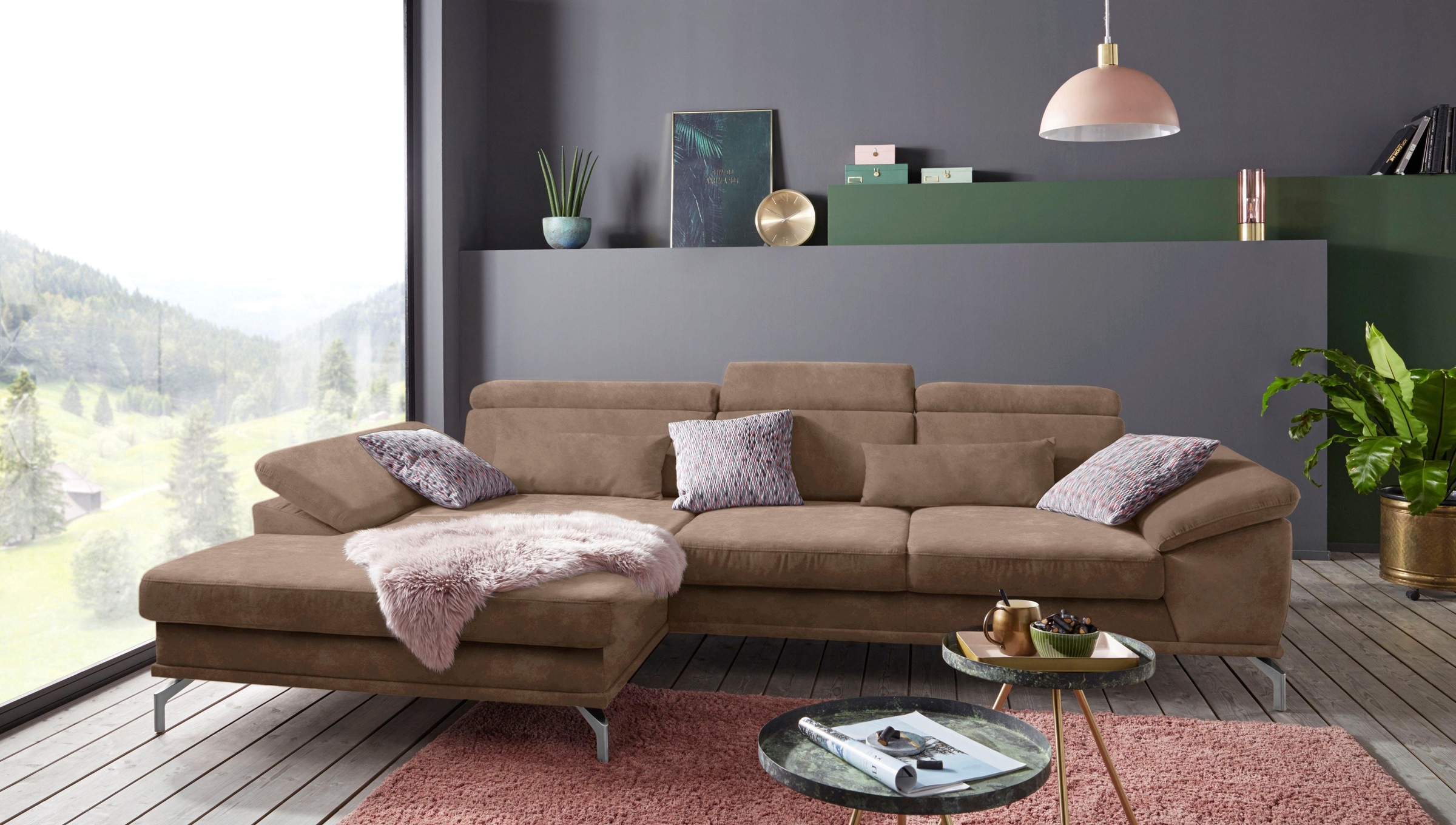 sit&more Ecksofa »Scorpio L-Form«, inklusive Sitztiefenverstellung, wahlweise mit Kopfverstellung