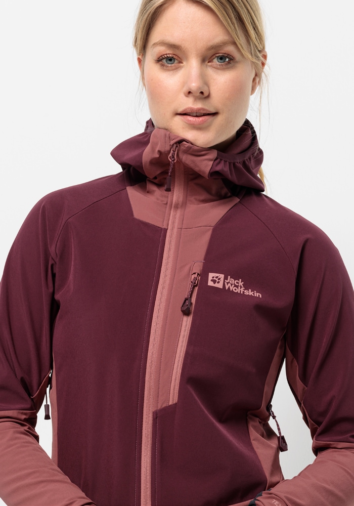Jack Wolfskin Softshelljacke »ALPSPITZE HOODY W«, mit Kapuze