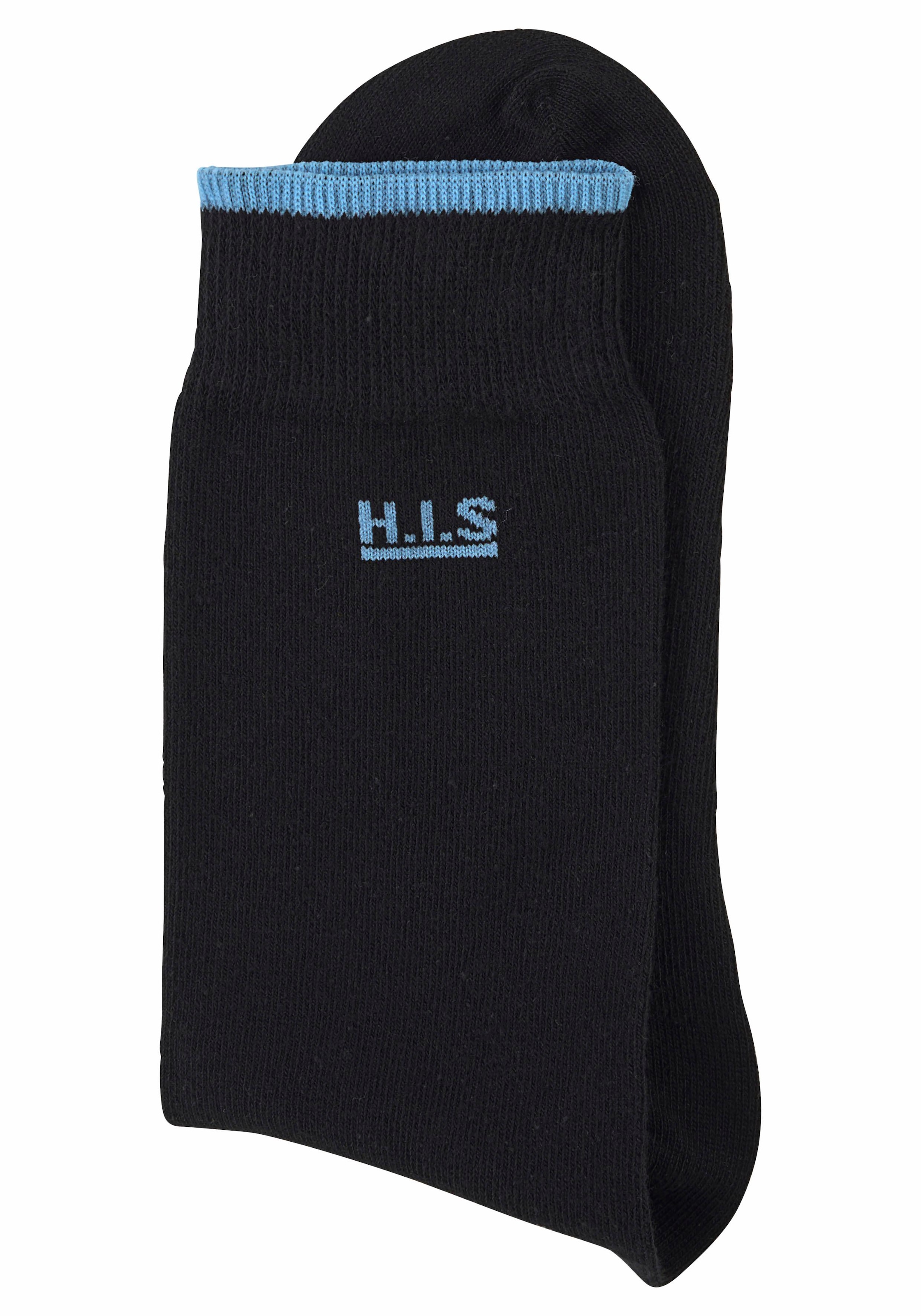 H.I.S Socken, (Packung, 7 Paar), mit farbigen Bündchen