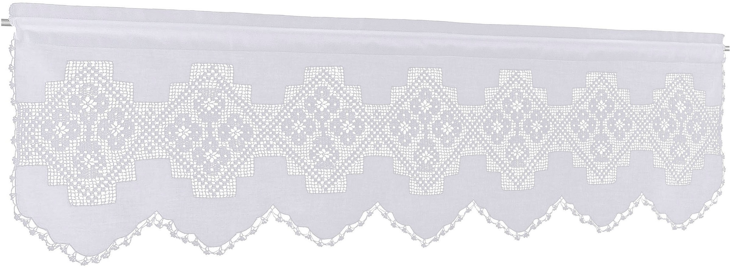 HOSSNER - ART OF HOME DECO Querbehang »Bondone«, (1 St.), Häkelspitze - ECHTE Handarbeit