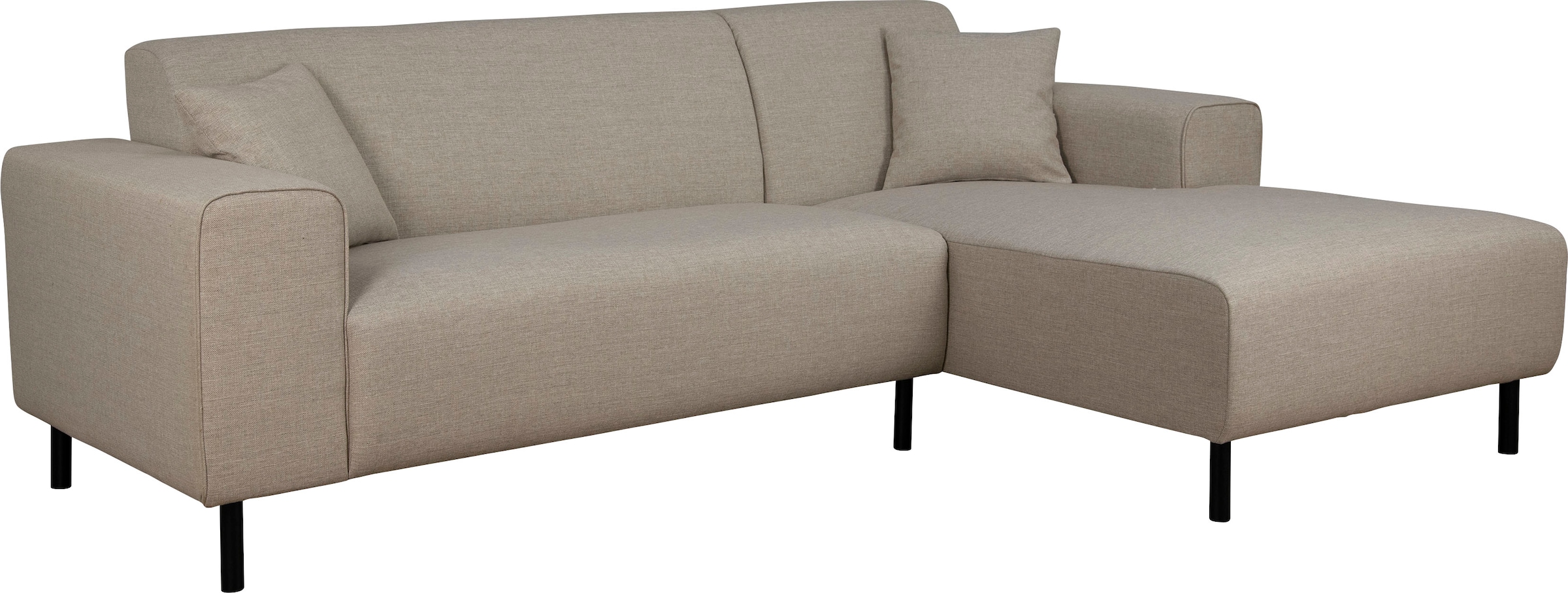 Home affaire Ecksofa »ARROS L-Form mit Wellenunterfederung, Masse B/T/H: 235/163/81 cm«, incl. Zierkissen, mit Recamiere rechts/links bestellbar, auch in Cord