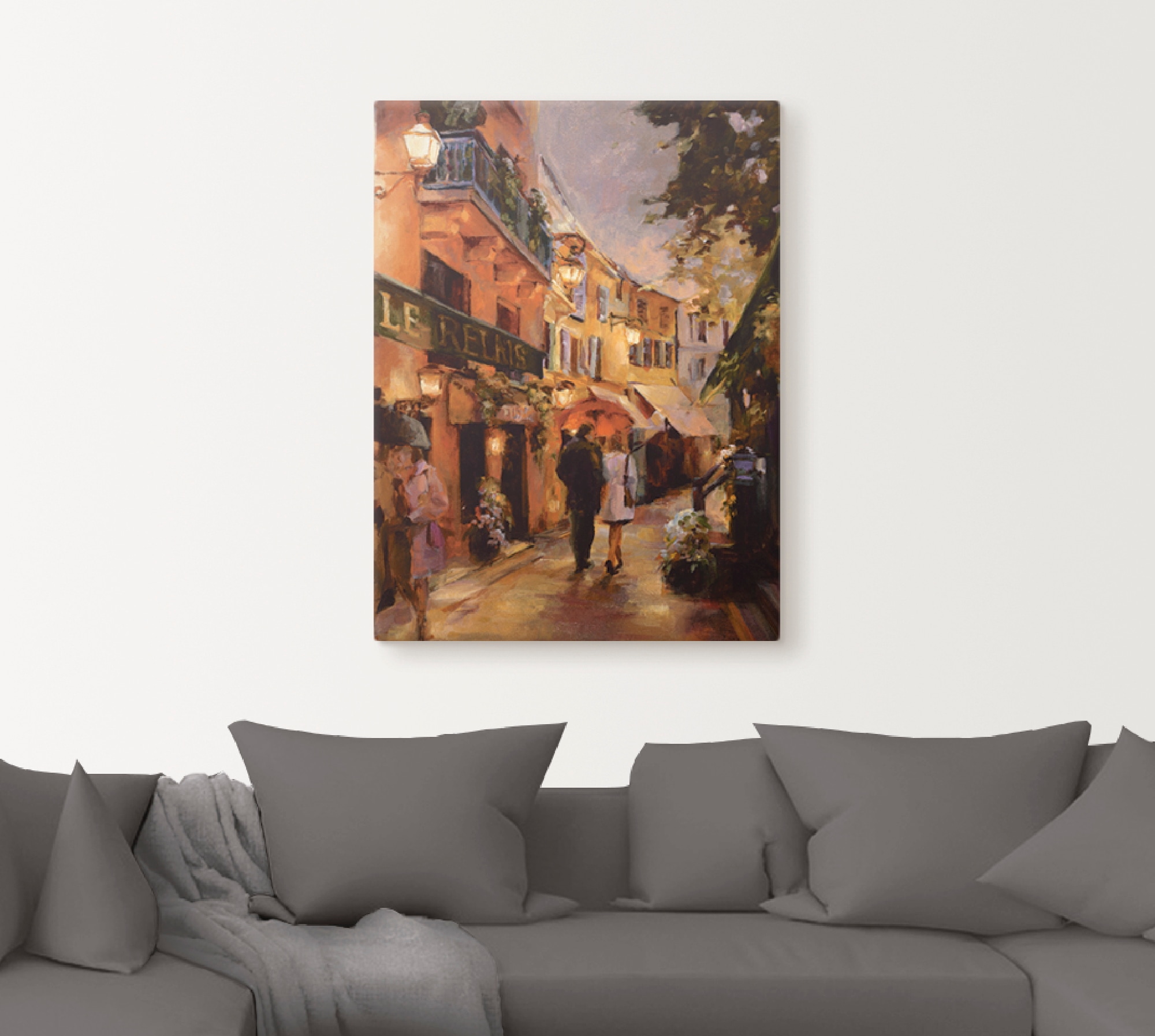 Artland Wandbild (1 Paris Jelmoli-Versand als I«, St.), »Abend in Poster | Grössen oder versch. Frankreich, Wandaufkleber in bestellen Leinwandbild, online