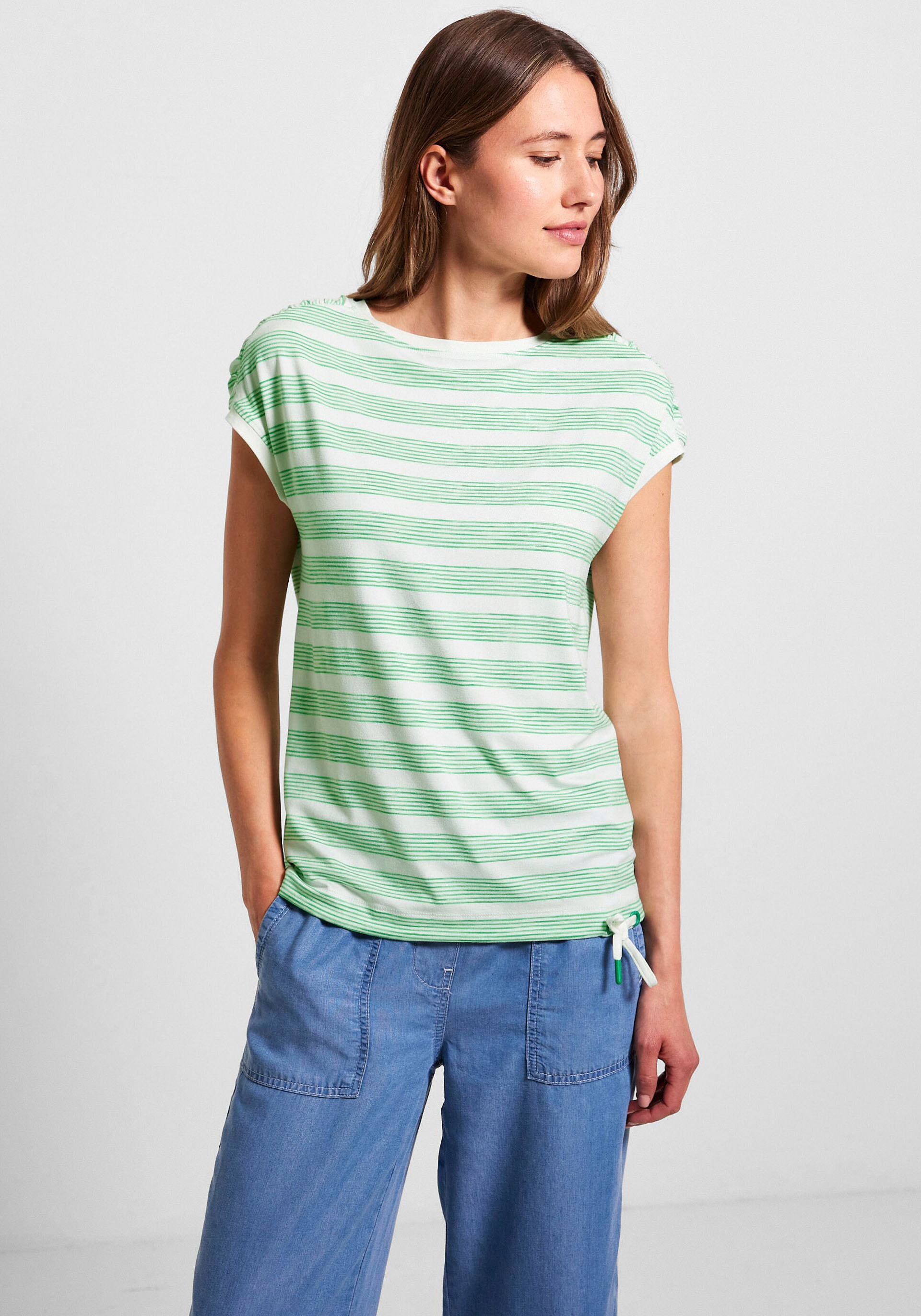 Cecil T-Shirt, bei mit Schultern gerafften Jelmoli-Versand Schweiz online shoppen