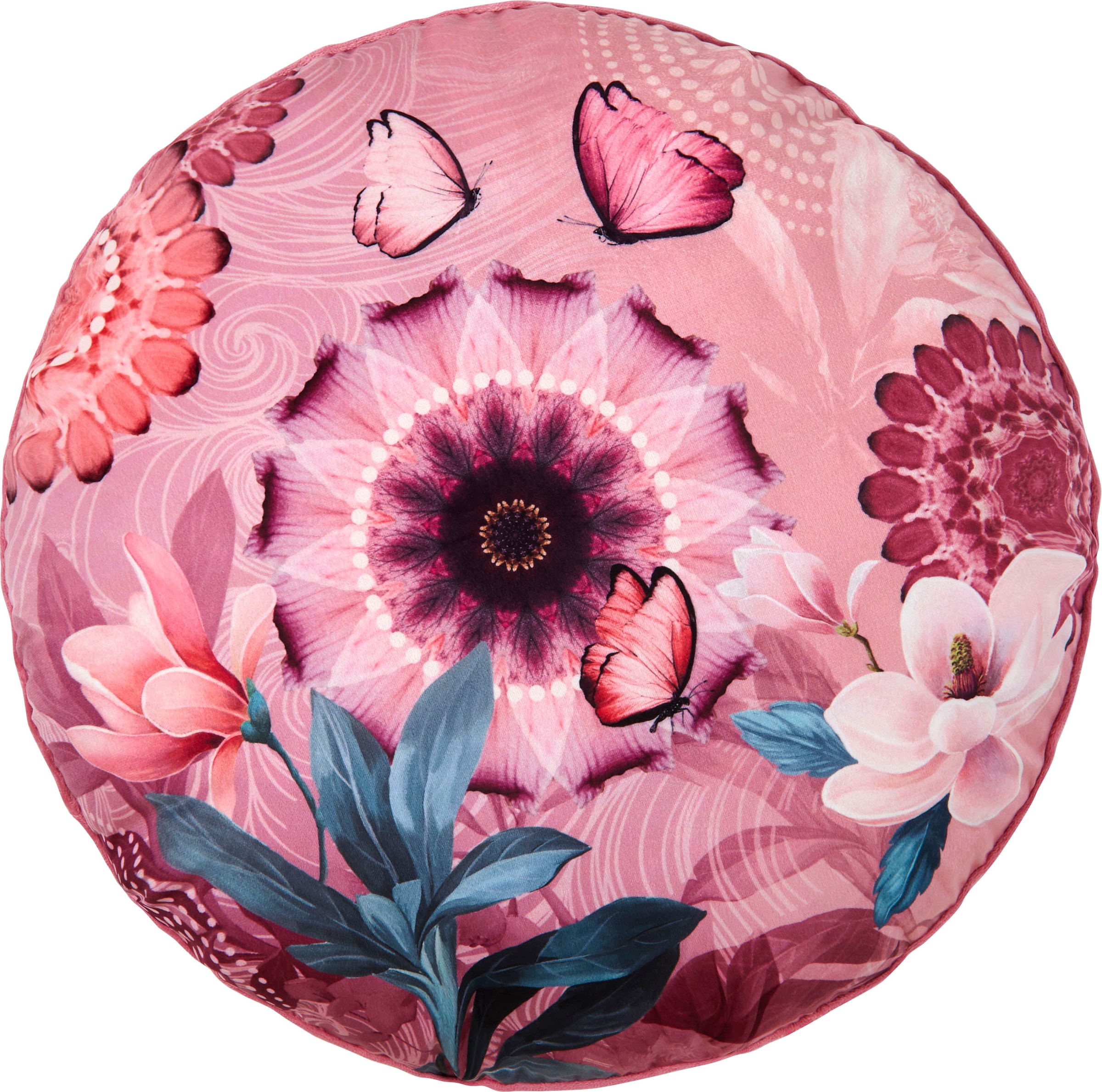 hip Dekokissen »Skylar«, Mit Füllung, 1 Stück, Mit Biese, 48x48, Wendeoptik, Weich, Blumen