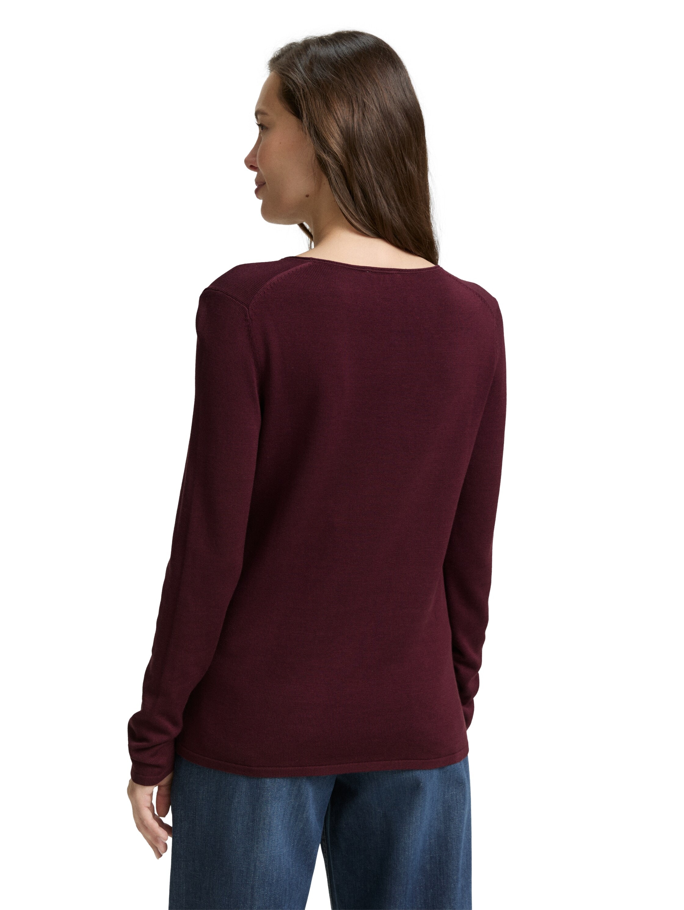 TOM TAILOR V-Ausschnitt-Pullover, mit V-Ausschnitt