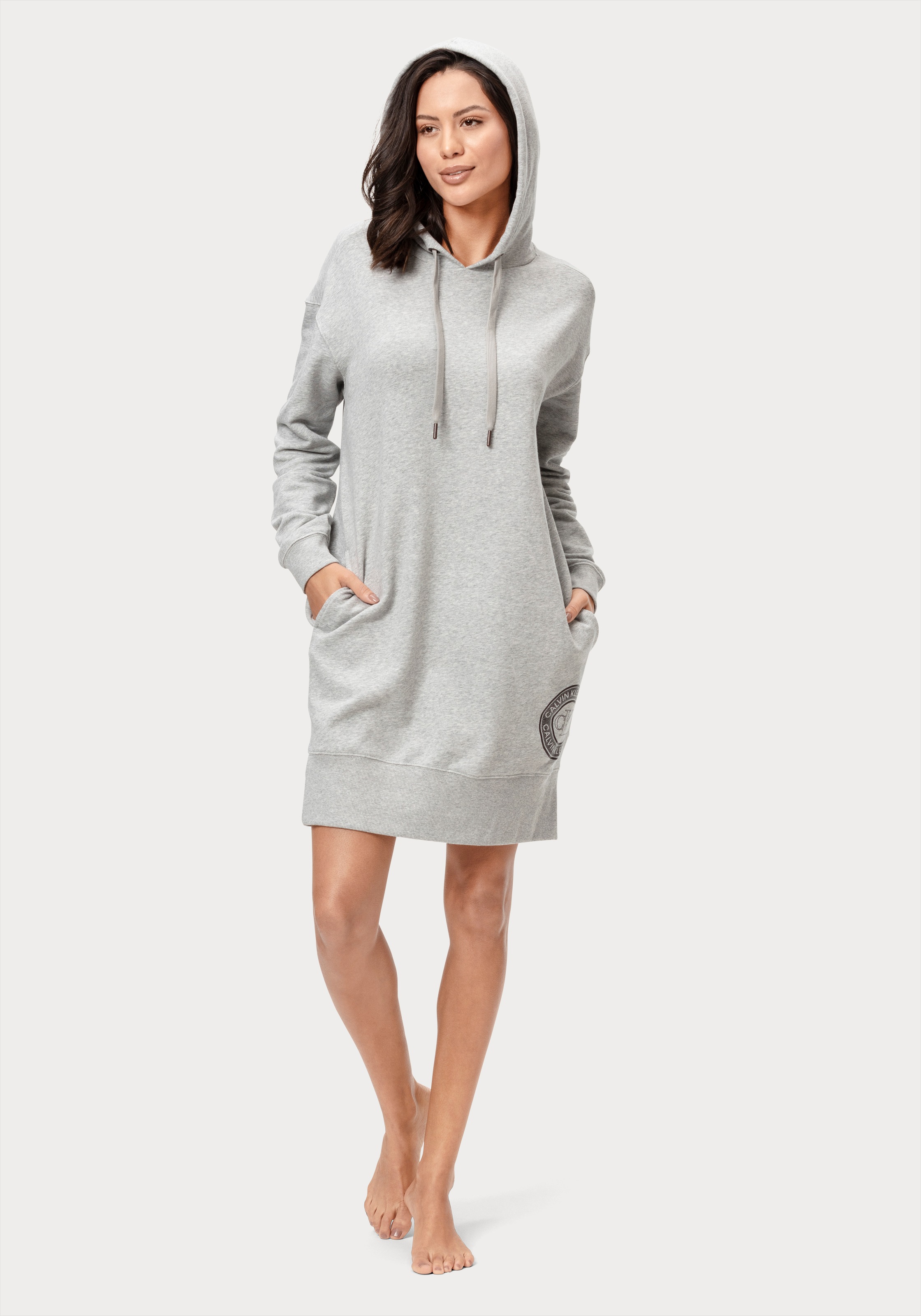 Calvin Klein Sleepshirt, mit Kapuze und Logodruck kaufen