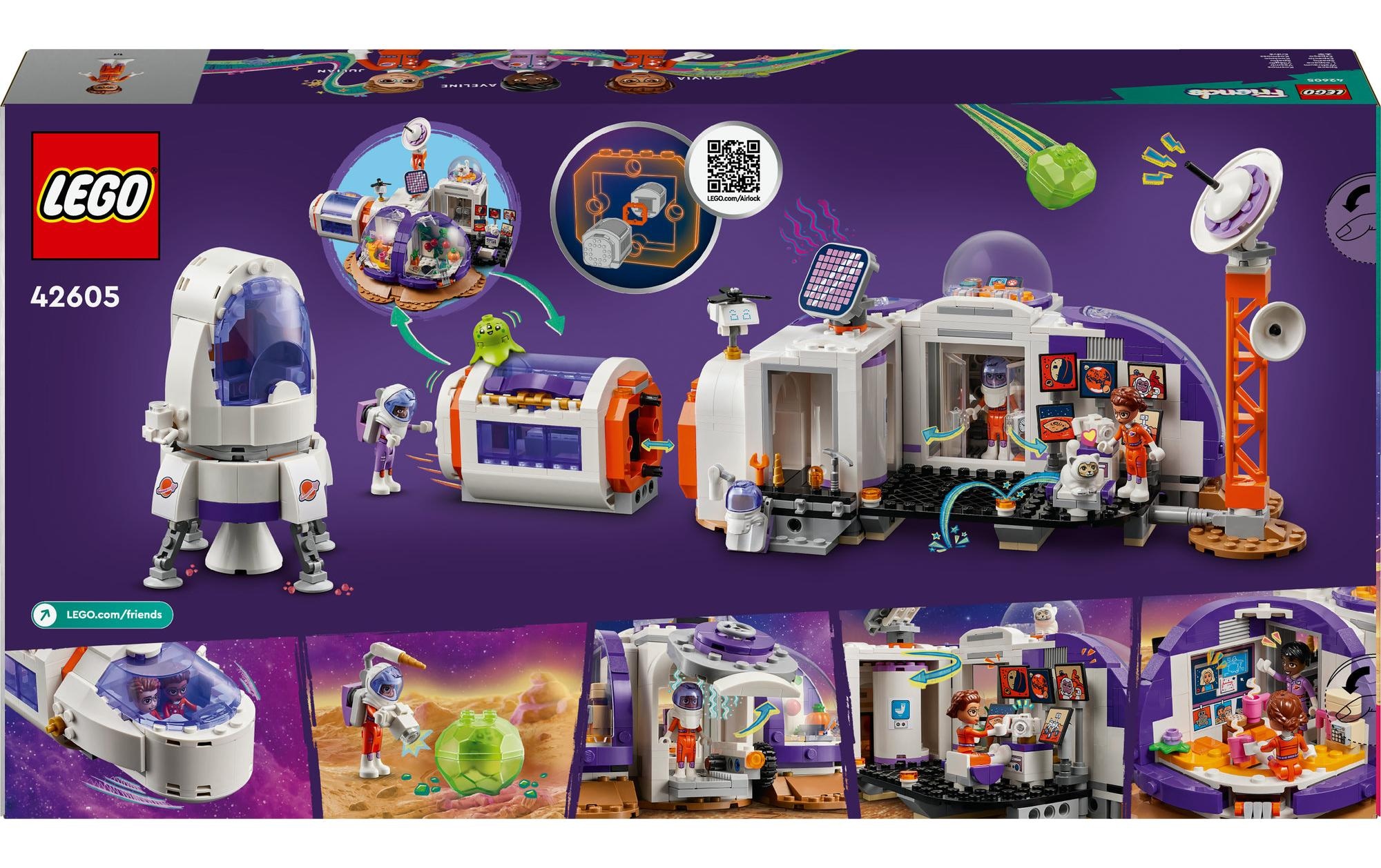 LEGO® Spielbausteine »Mars-Raumbasis mit Rakete 42605«, (981 St.)