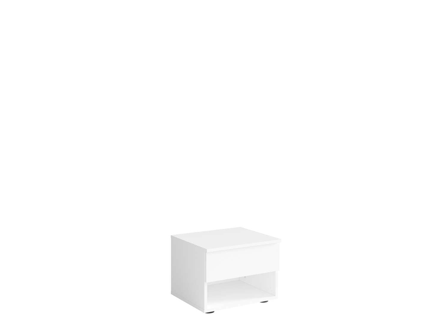 Home affaire Nachttisch »Greti 2er Set, Nachtkonsole mit Schublade und Fach, B/T/H: 45/35/35 cm«, (Set, zwei Stücke), Set, 2 St., zwei Stücke, Nachtschränke, weiss matt
