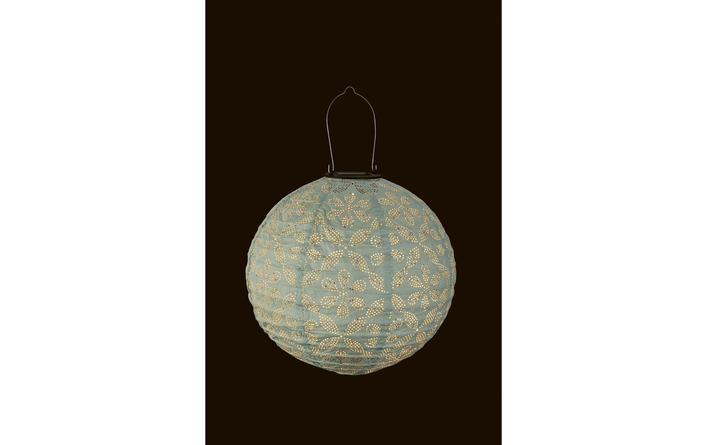 STT LED Gartenleuchte »Solar Lanterne round hellblau«, 1 flammig