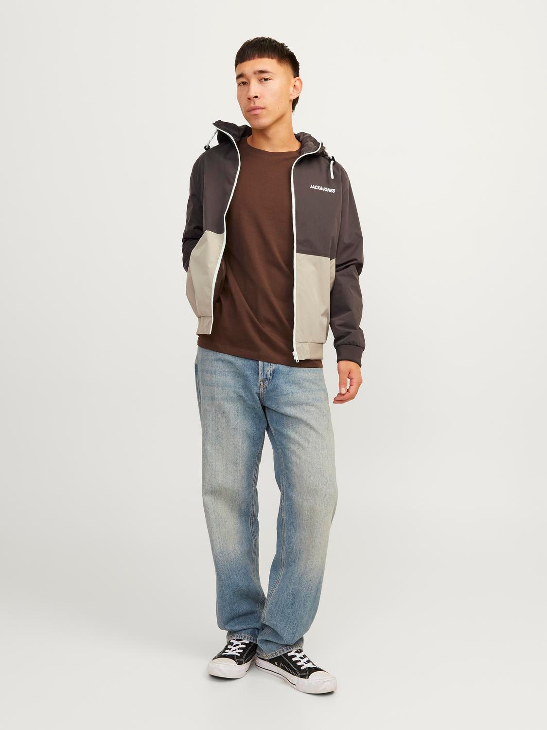 Jack & Jones Blouson »JJERUSH HOOD BOMBER NOOS«, mit Kapuze, mit Logo Schriftzug