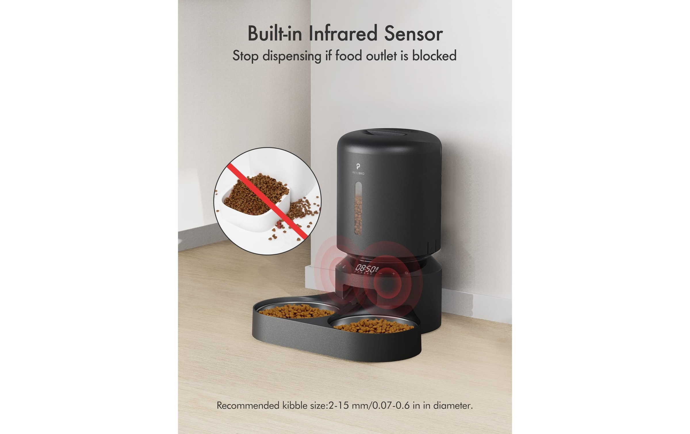 Futterautomat »Petlibro Granary Dual Feeder 5 l, Schwarz«