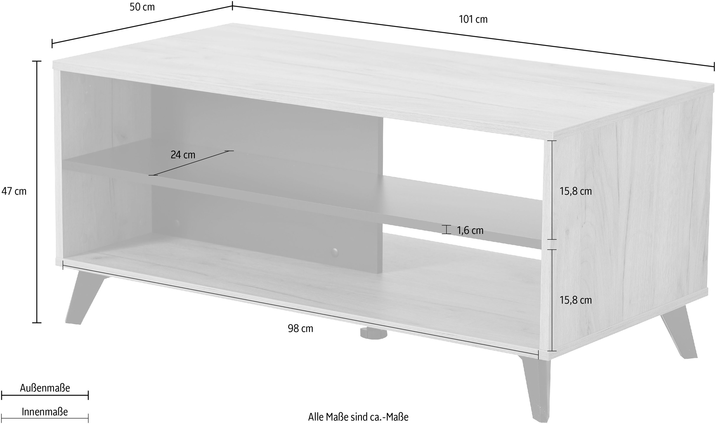 INOSIGN Couchtisch »Umbria«, Breite ca. 101 cm