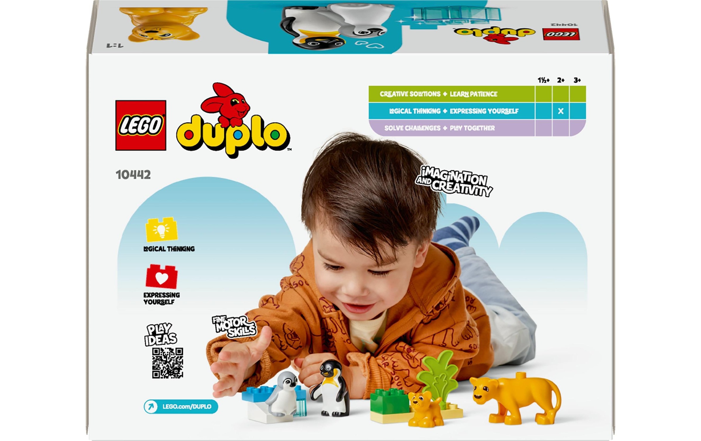 LEGO® Spielbausteine »DUPLO® Wildtier-Familien Pinguine und Löwen 10442«, (10 St.)