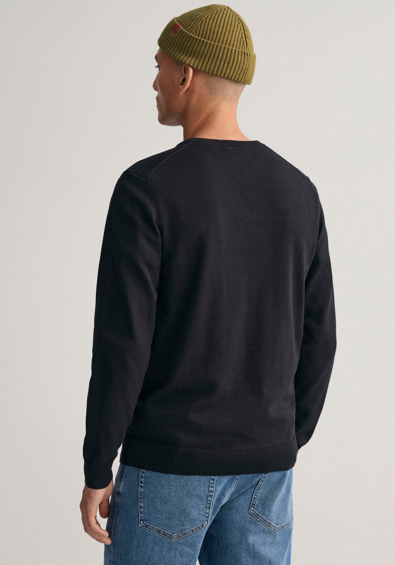 Gant V-Ausschnitt-Pullover »Classic Cotton V-Neck«, Premium Strickjersey aus weicher 100% Baumwolle, Übergangspullover