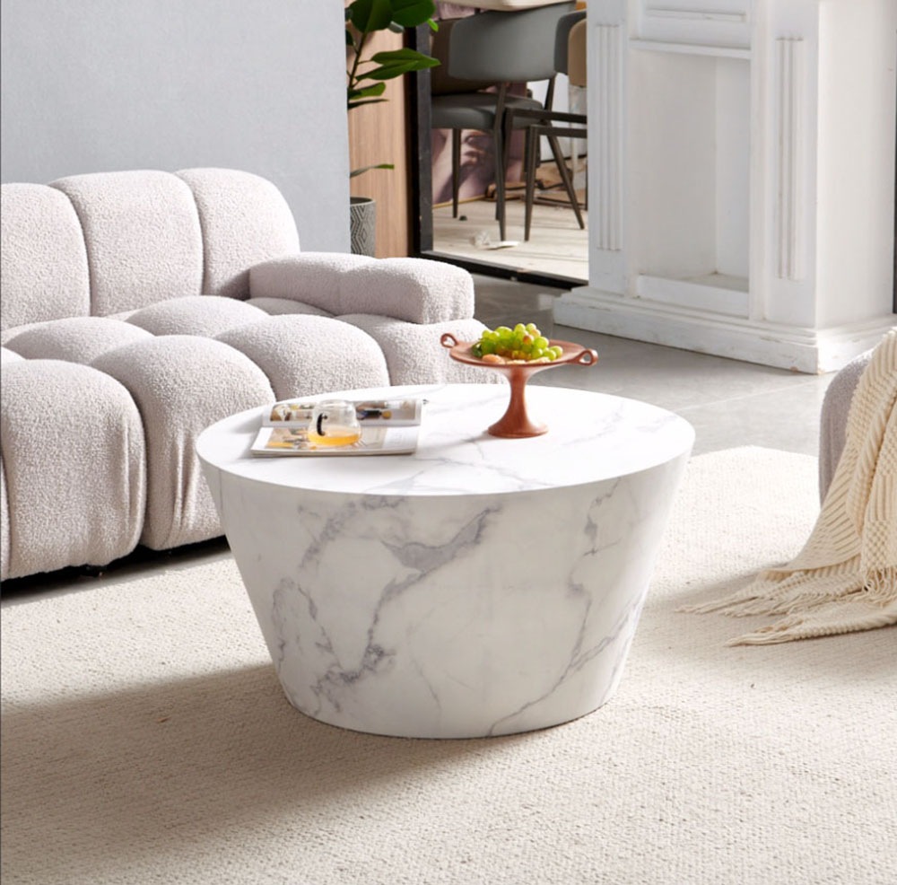 SalesFever Couchtisch "Coffeetable Wohhnzimmertisch im minimalistischen Stil" 1 Stk. tlg. foliert in Marmoroptik