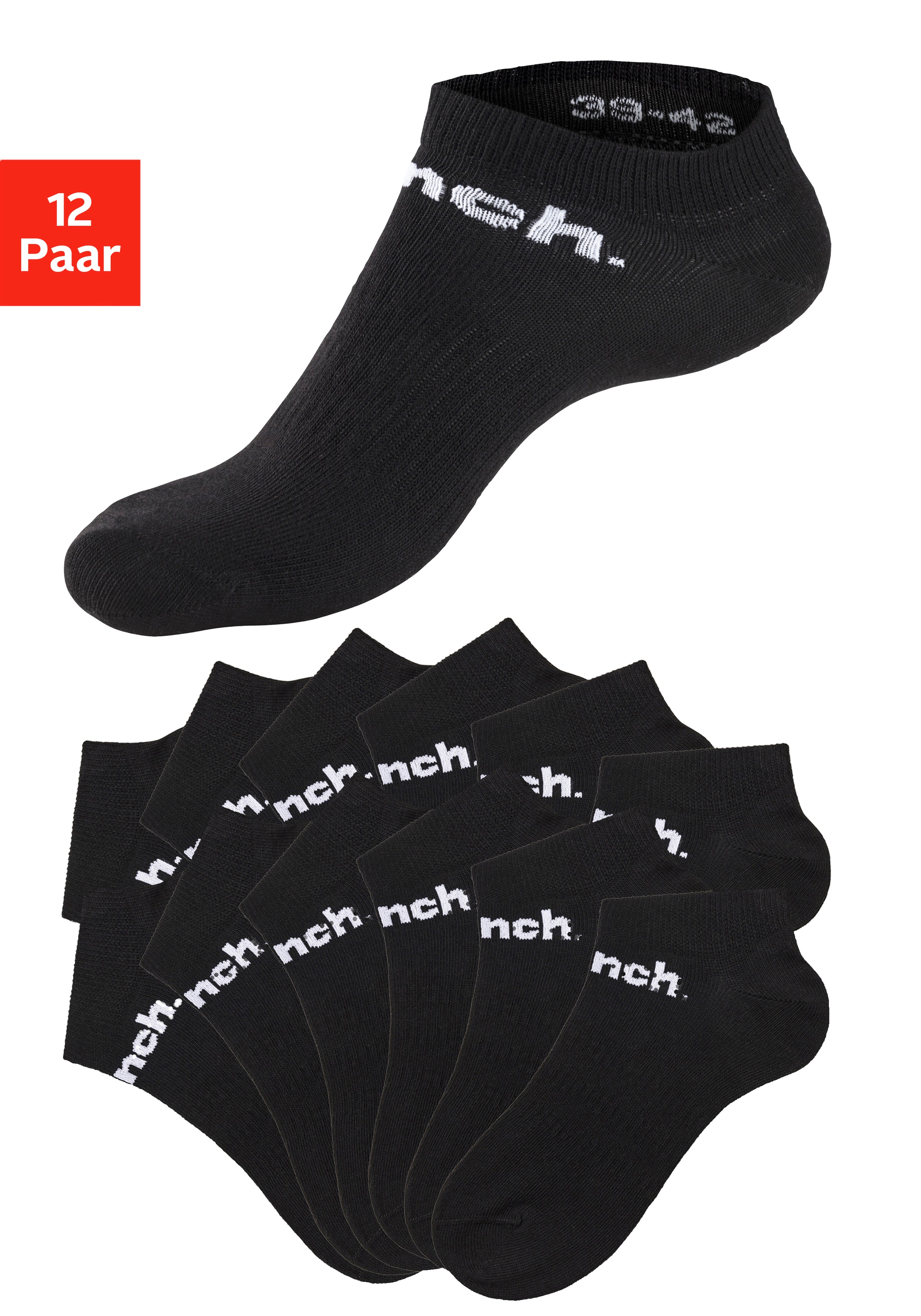 Bench. Sportsocken Packung, 12 Stk. tlg. Sneakersocken mit klassischem Logoschriftzug
