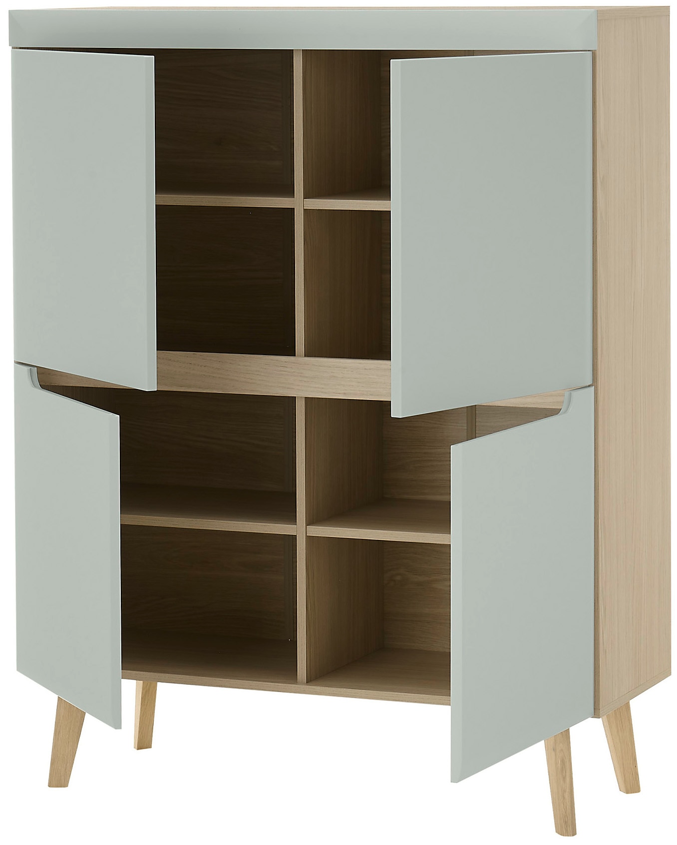 INOSIGN Wohnwand »Torge, Anbauwand, Schrankwand, Mediawand, Wohnzimmer-Set«, (4 St.), enthält Lowboard, Sideboard, Highboard + Wandboard, 361 cm breit