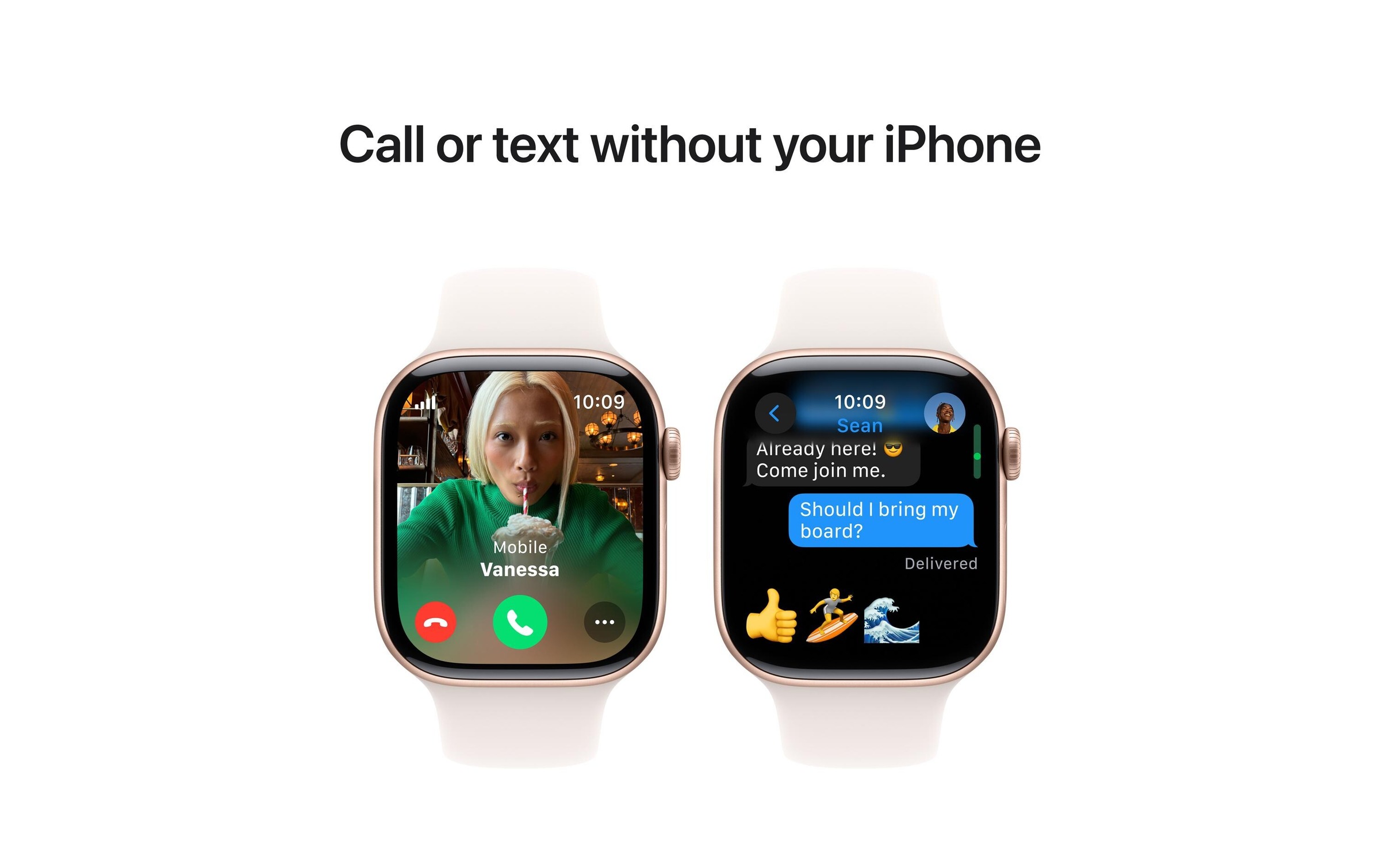 Apple Watch Series 10 Aluminium, 46 mm, GPS + Cellular, Sport Band M/L, Roségold