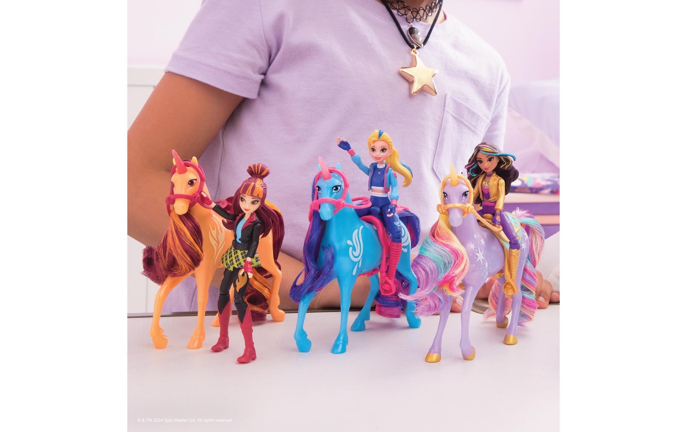 Anziehpuppe »Spinmaster Unicorn Academy Valentina Doll & Cinder Unicorn«