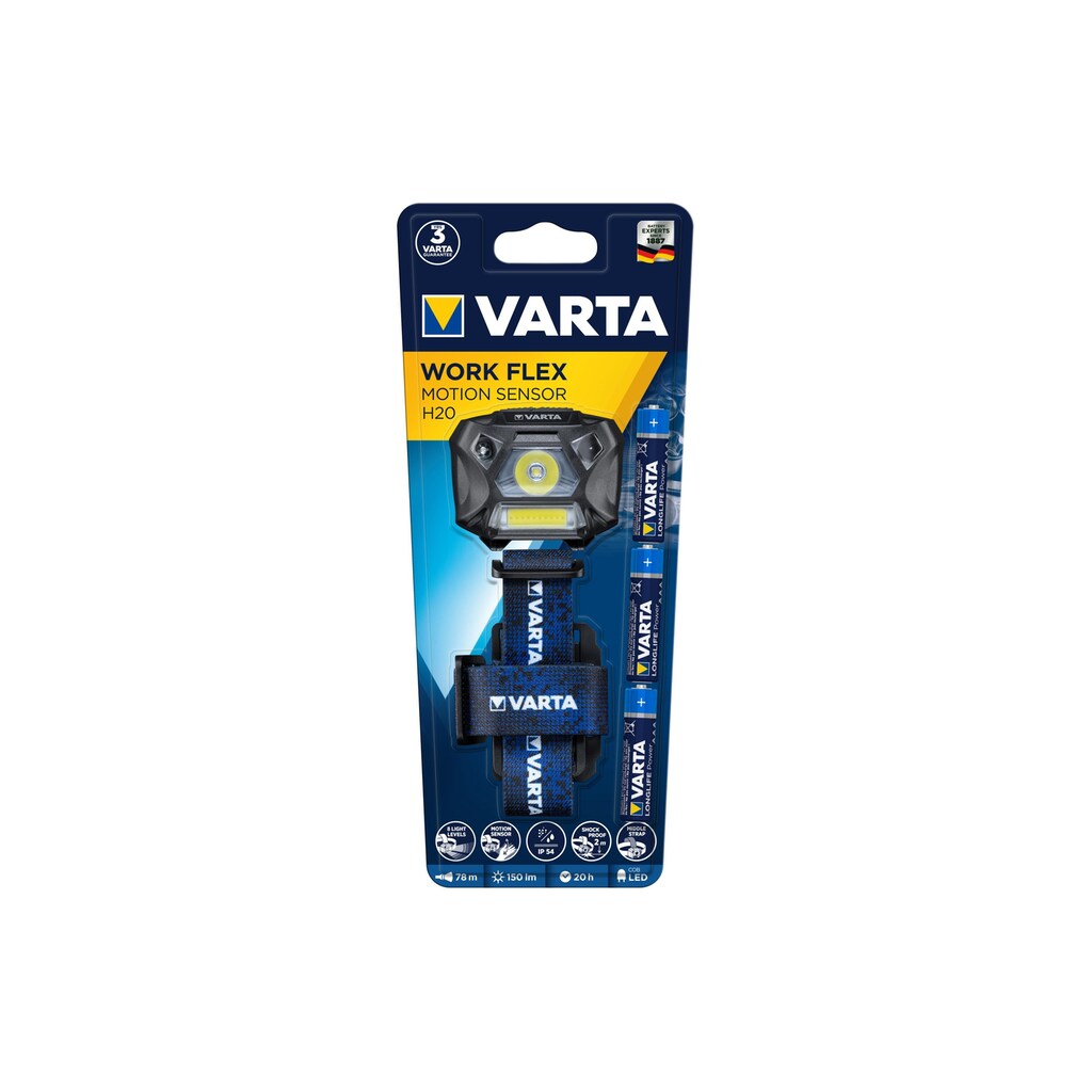 VARTA LED Stirnlampe »Motion Sensor H20«