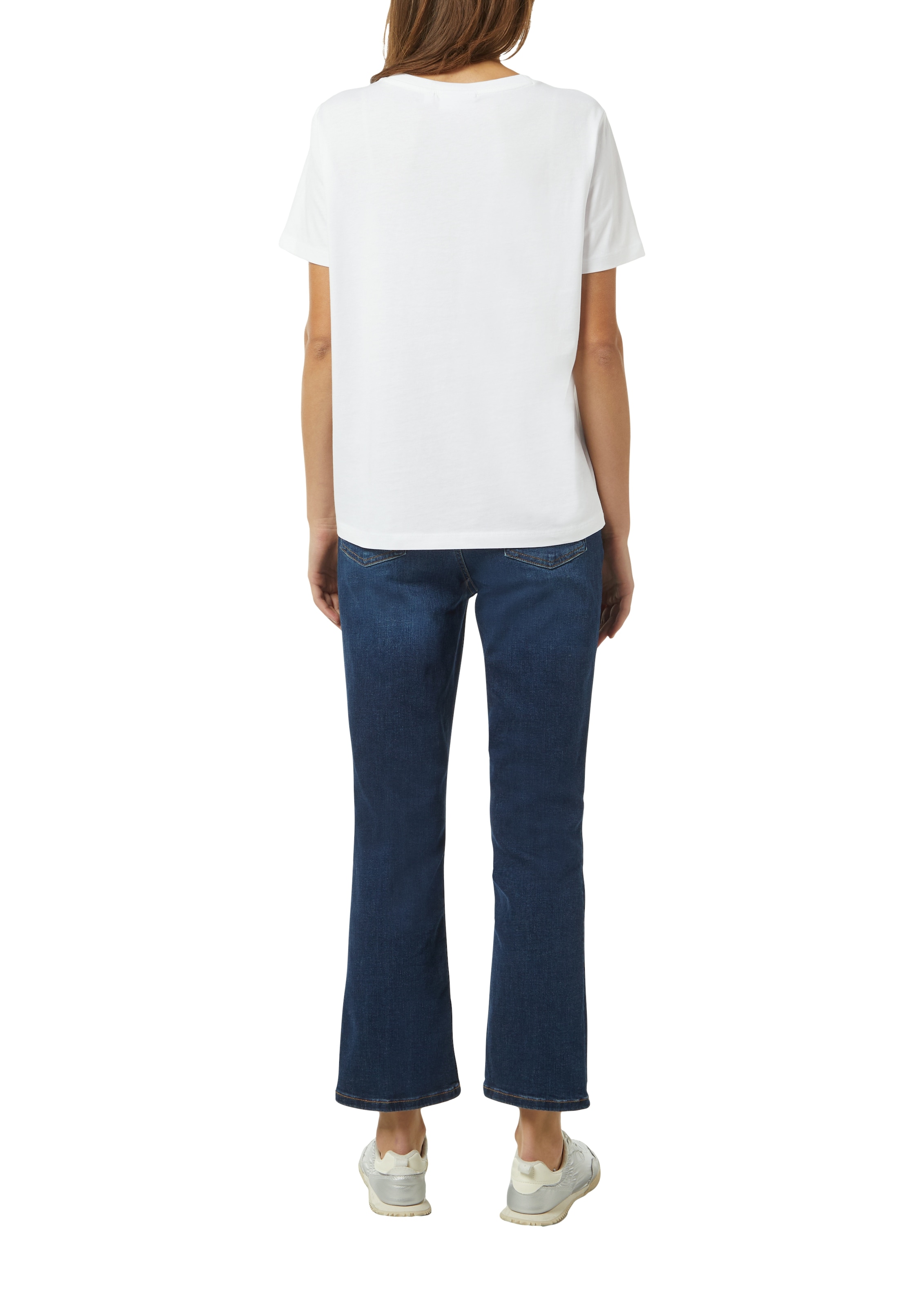 comma casual identity T-Shirt, unifarben, regular fit, Baumwolle, Rundhals