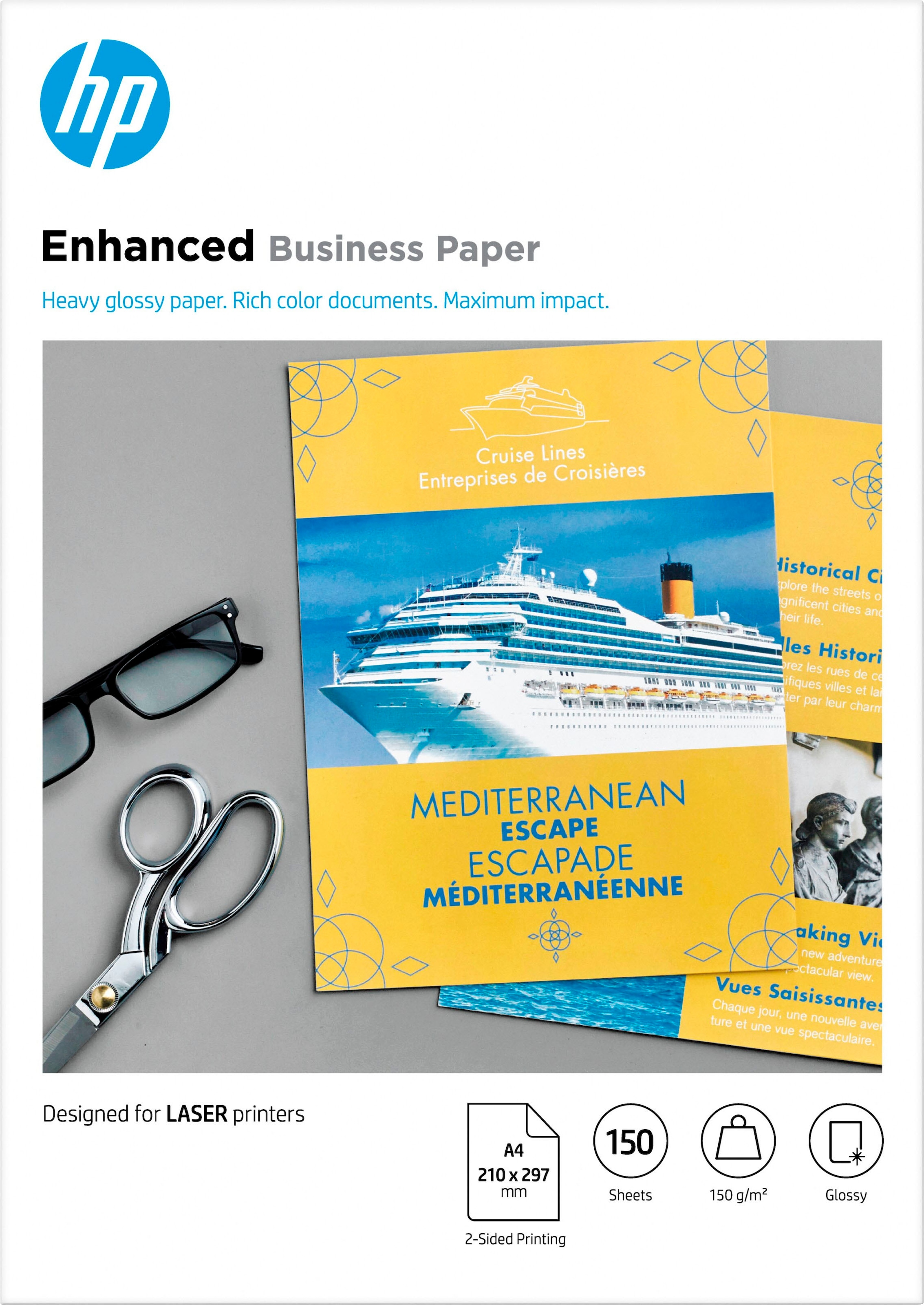 HP Fotopapier »Professional Laser-Papier glänzend« DIN-A4