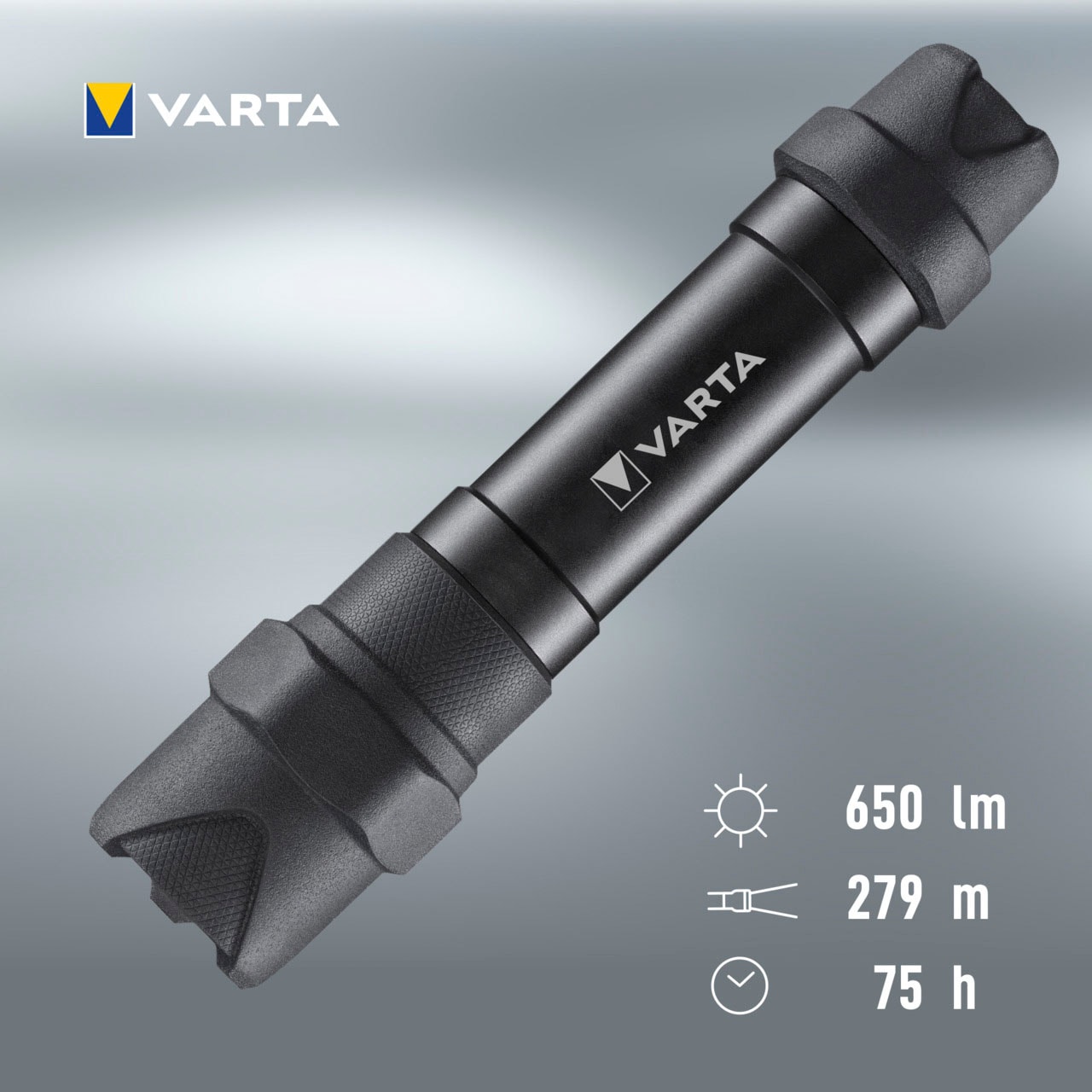 VARTA Taschenlampe »Indestructible F30 Pro 6 Watt LED«, wasser- und staubdicht, stossabsorbierend, eloxiertes Aluminium Gehäuse