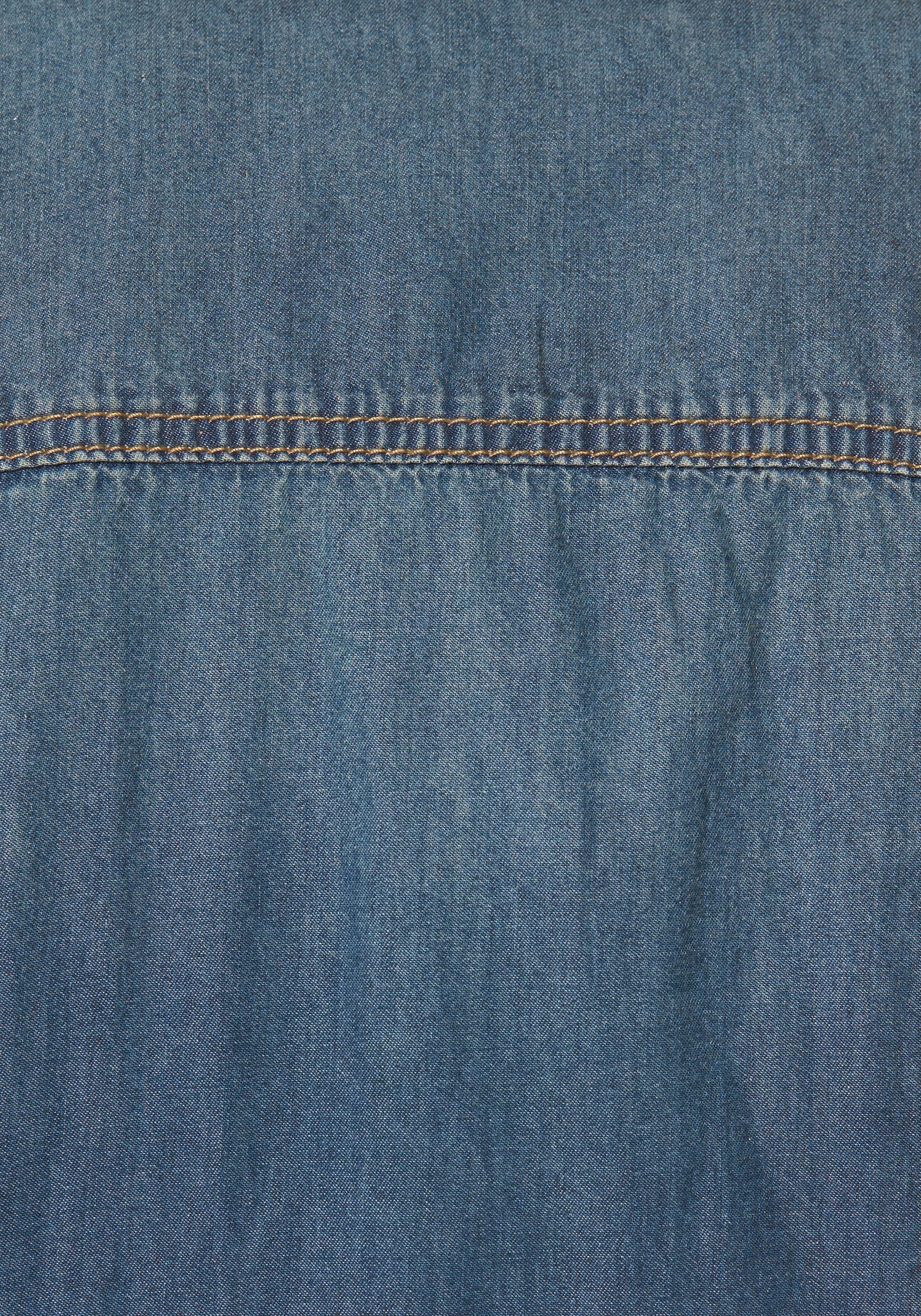 Arizona Jeansbluse, mit Knöpfen in | online Perlmuttoptik Jelmoli-Versand kaufen