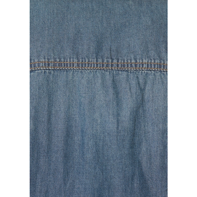 Arizona Jeansbluse, mit Knöpfen Jelmoli-Versand kaufen Perlmuttoptik online | in