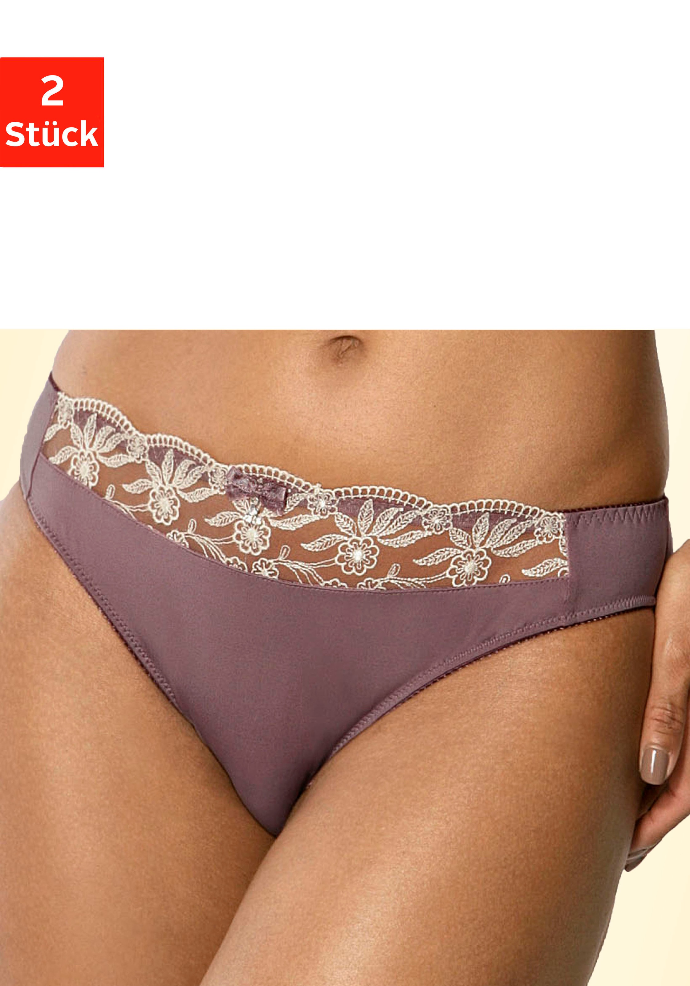 Nuance Slip Packung, 2 Stk. mit schöner Stickereispitze