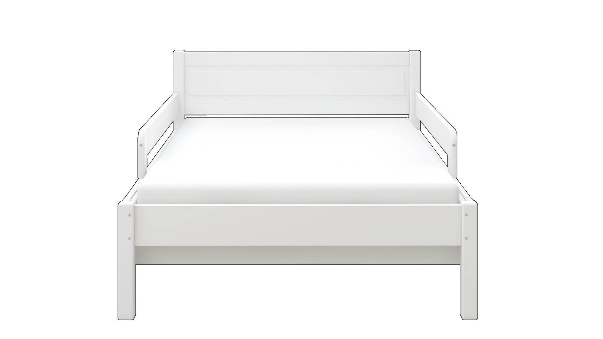 OTTO home Kinderbett »Hero, Bett, Massivholzbett, ausziehbar von 140 bis 200 cm«, aus massiver Kiefer, inklusive Lattenrost, Kassettenoptik, FSC®