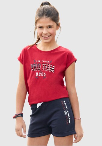 TOM TAILOR Polo Team T-Shirt, mit kleinem Aufschlag am Ärmel kaufen