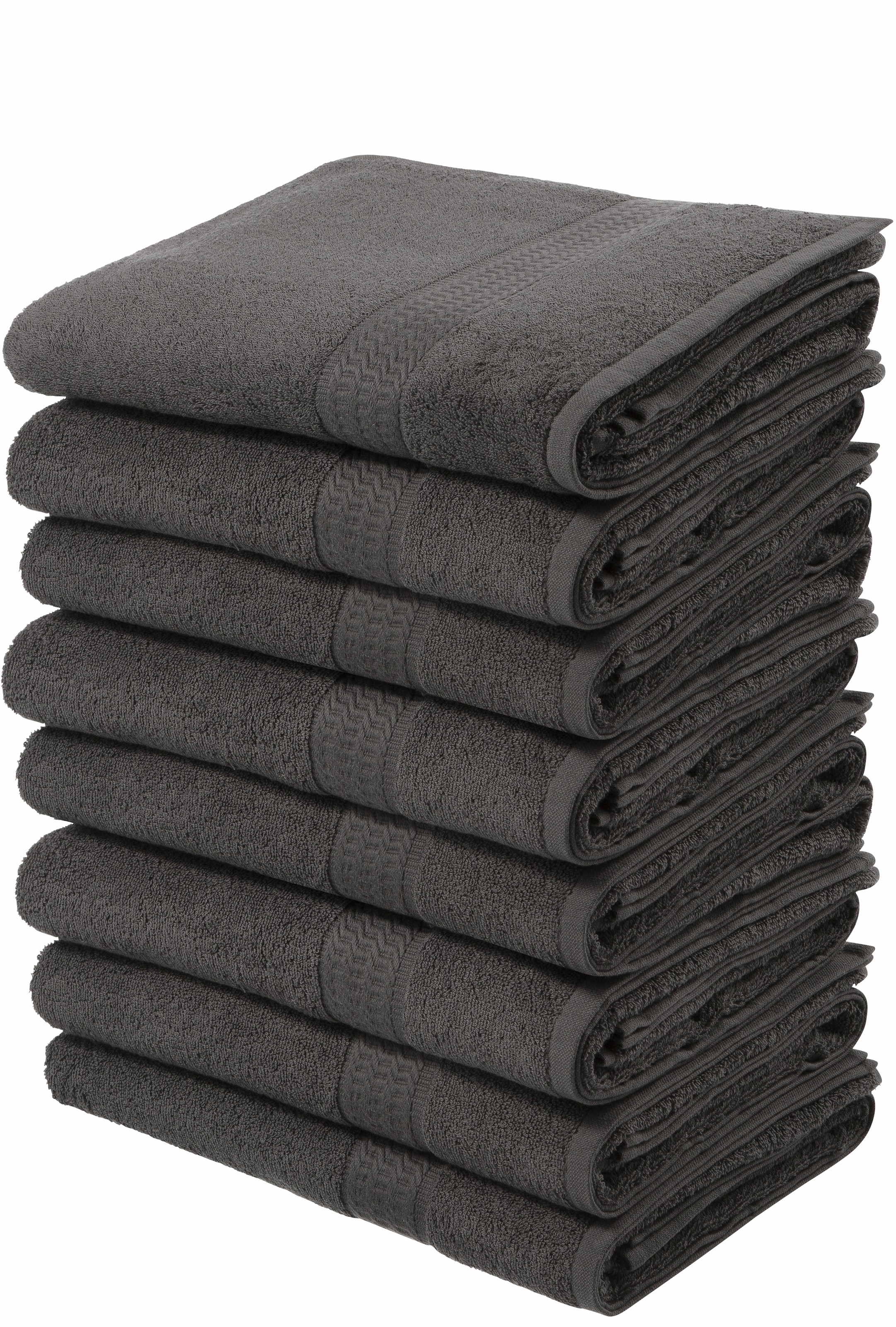 my home Handtücher »Juna«, (8 St.), Set und als Serie, Handtuch-Set  50x100cm mit Bordüre, 100% Baumwolle online bestellen | Jelmoli-Versand | Handtuch-Sets