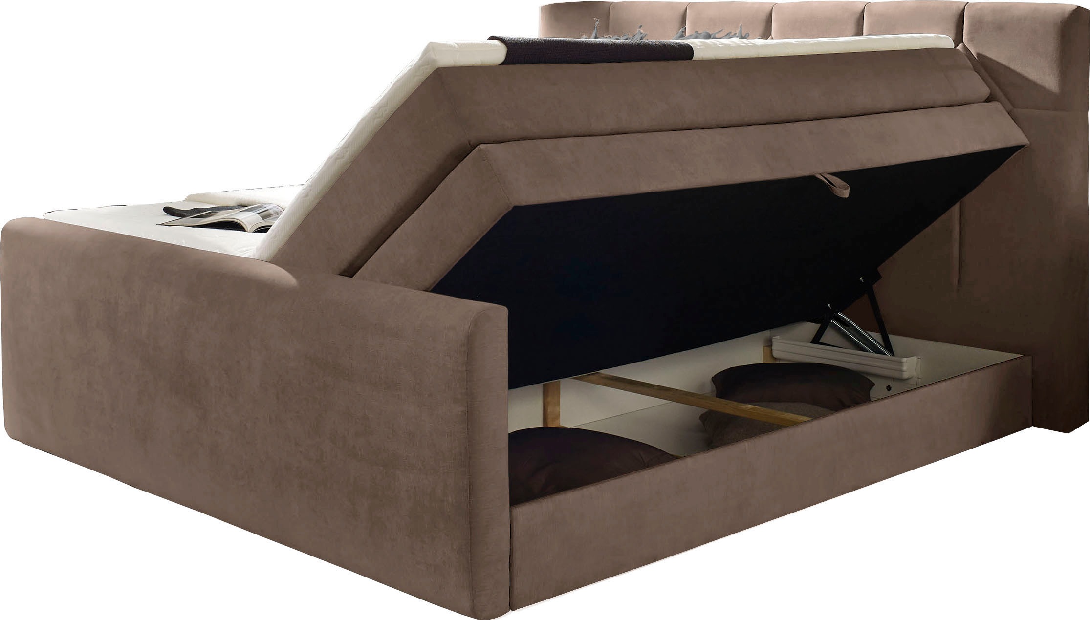 Places of Style Boxspringbett »Atlanta«, inklusive Topper und Bettkasten