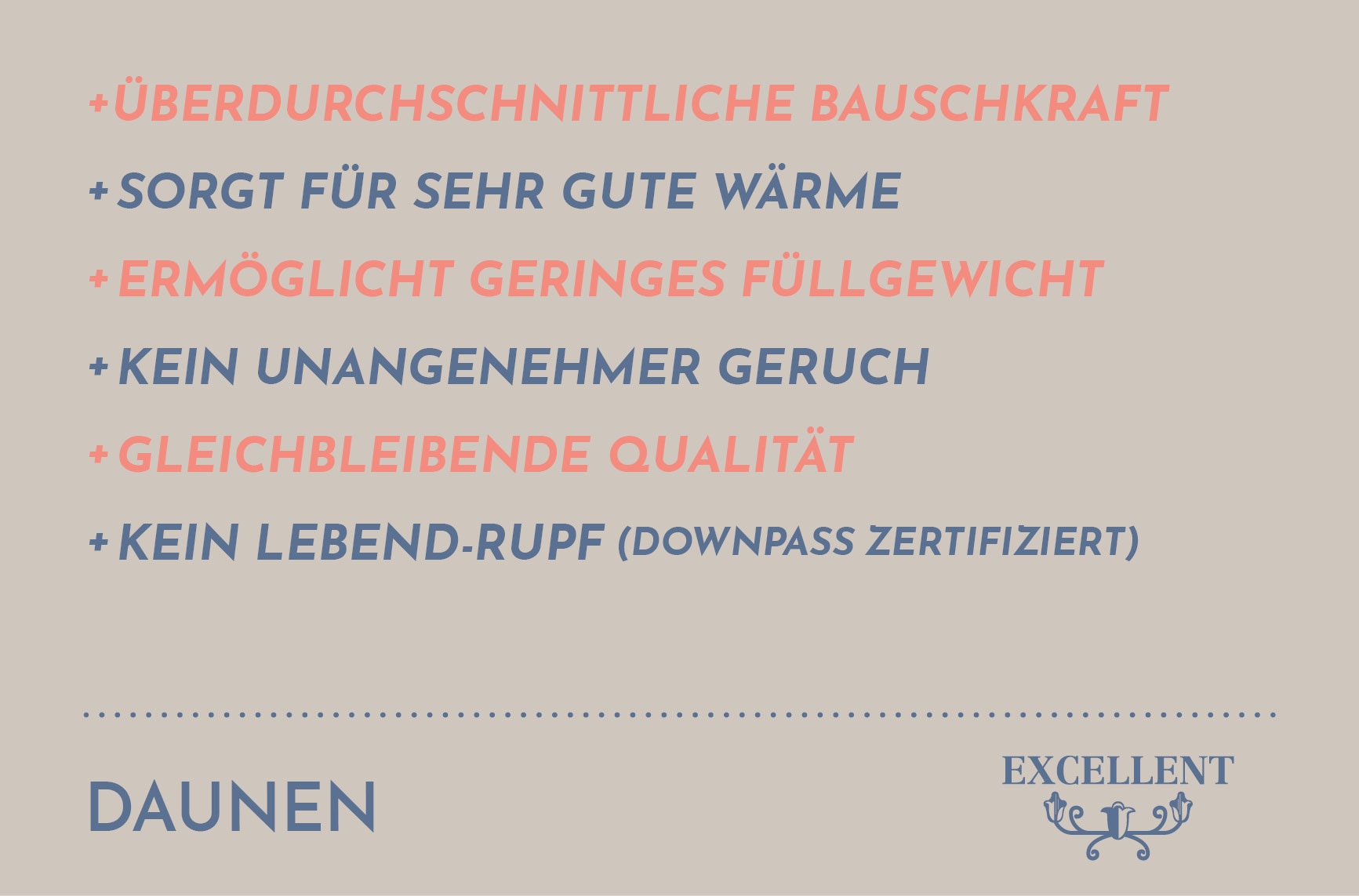 Excellent Daunenbettdecke »Wien, Bettdecken für Sommer und Winter, Decke«, normal, Füllung 90% Daunen, 10% Federn, Bezug 100% Baumwolle, (1 St.), Bettdecke 135x200 cm, made in Germany, allergiker geeignet (Hausstaub)