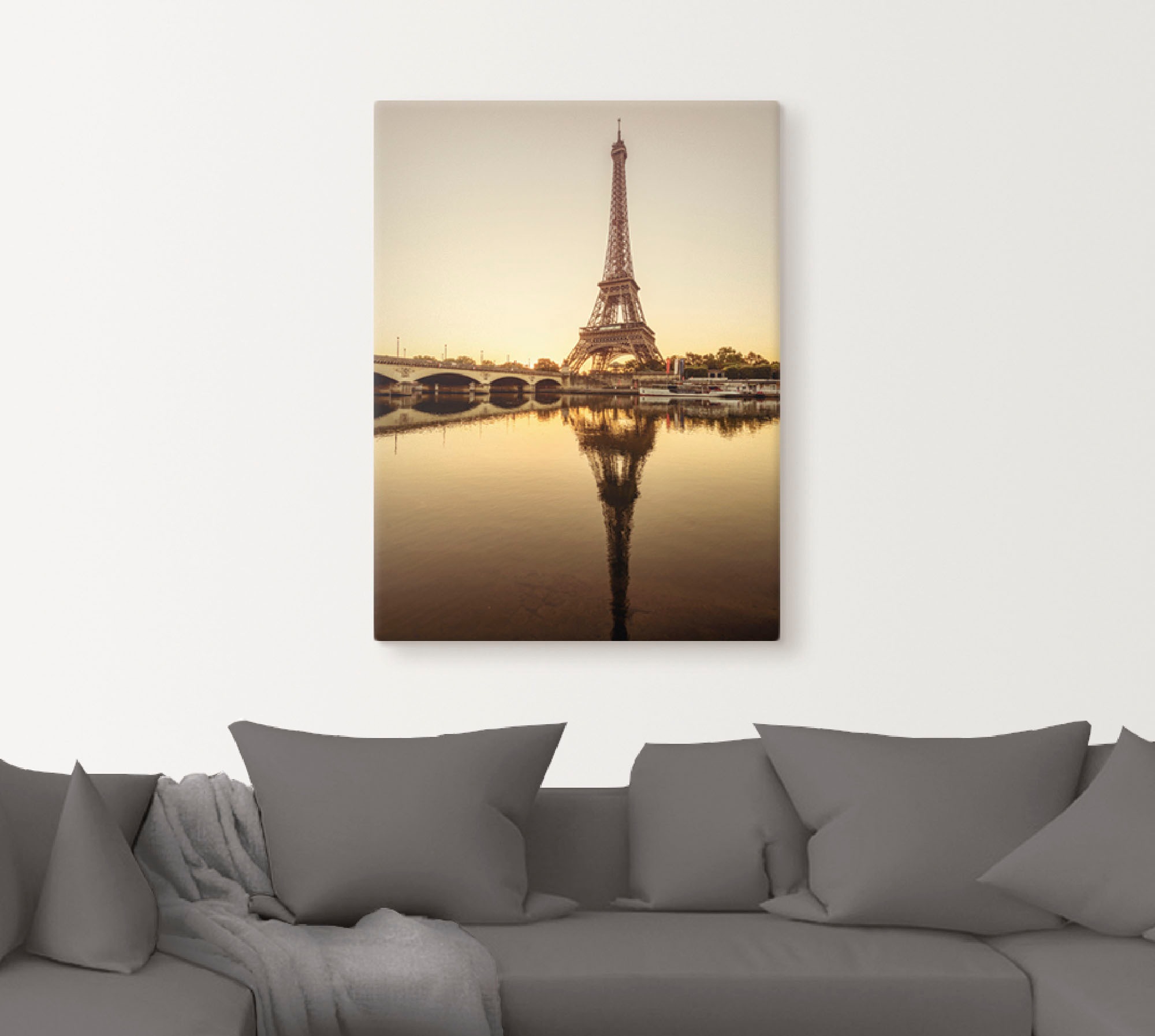 Artland Leinwandbild »Paris Eiffelturm V«, Gebäude, (1 St.), auf Keilrahmen gespannt