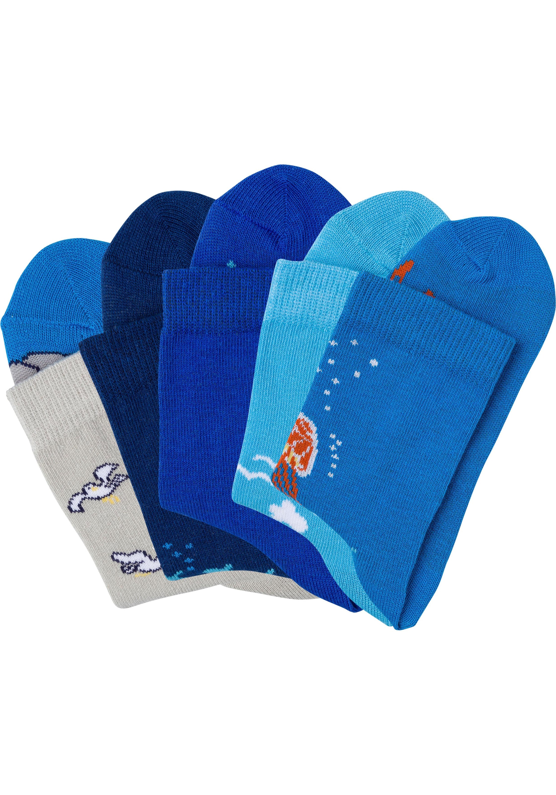 Arizona Socken, (Packung, 5 Paar), mit Meeresmotiven