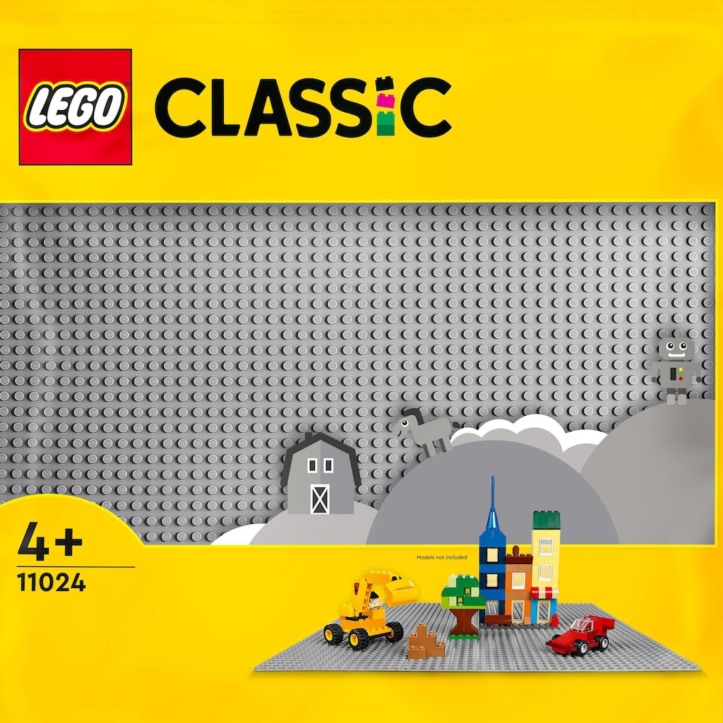 LEGO® Konstruktionsspielsteine »Graue Bauplatte (11024), LEGO® Classic«, (1 St.)