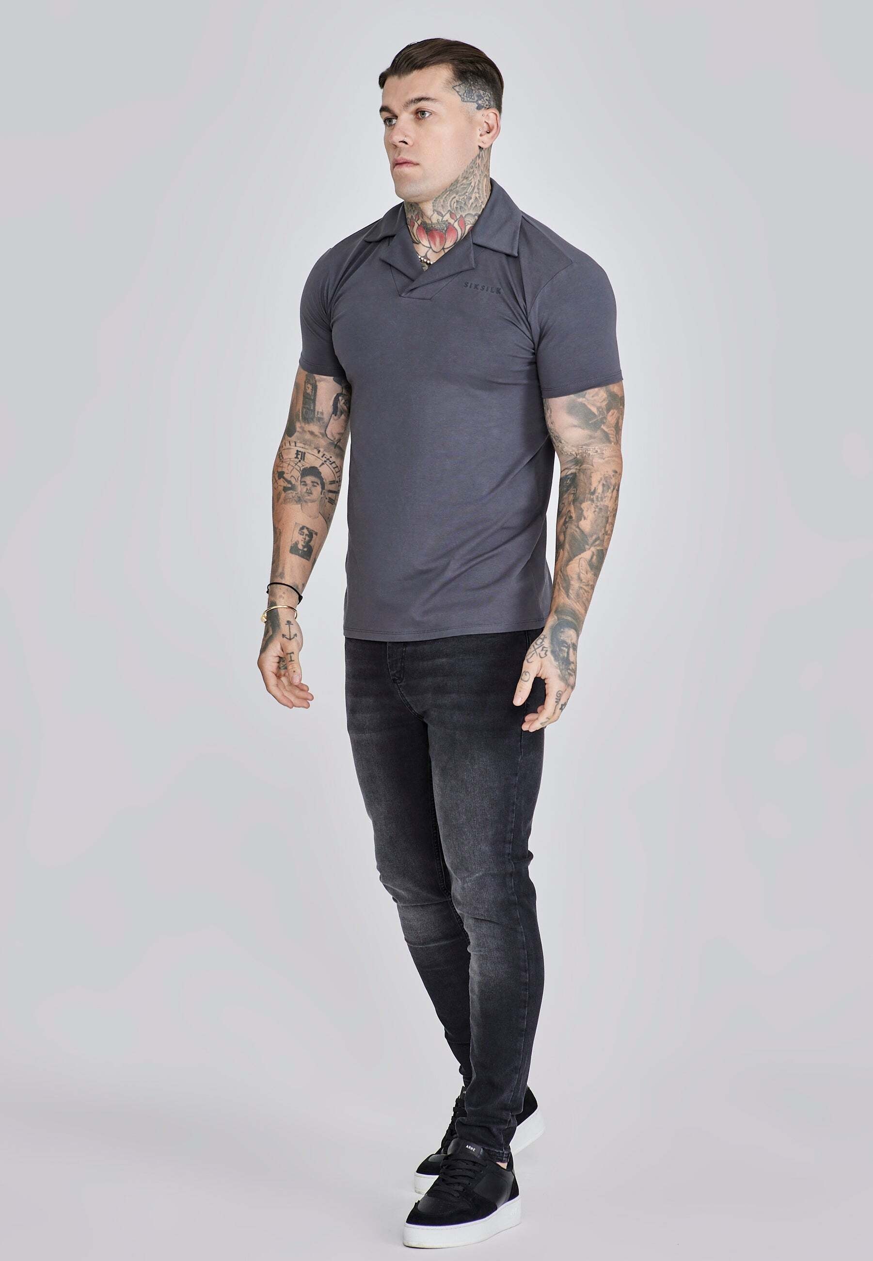 Siksilk T-Shirt »Siksilk T-Shirt Smart Revere Polo - Muscle Fit«