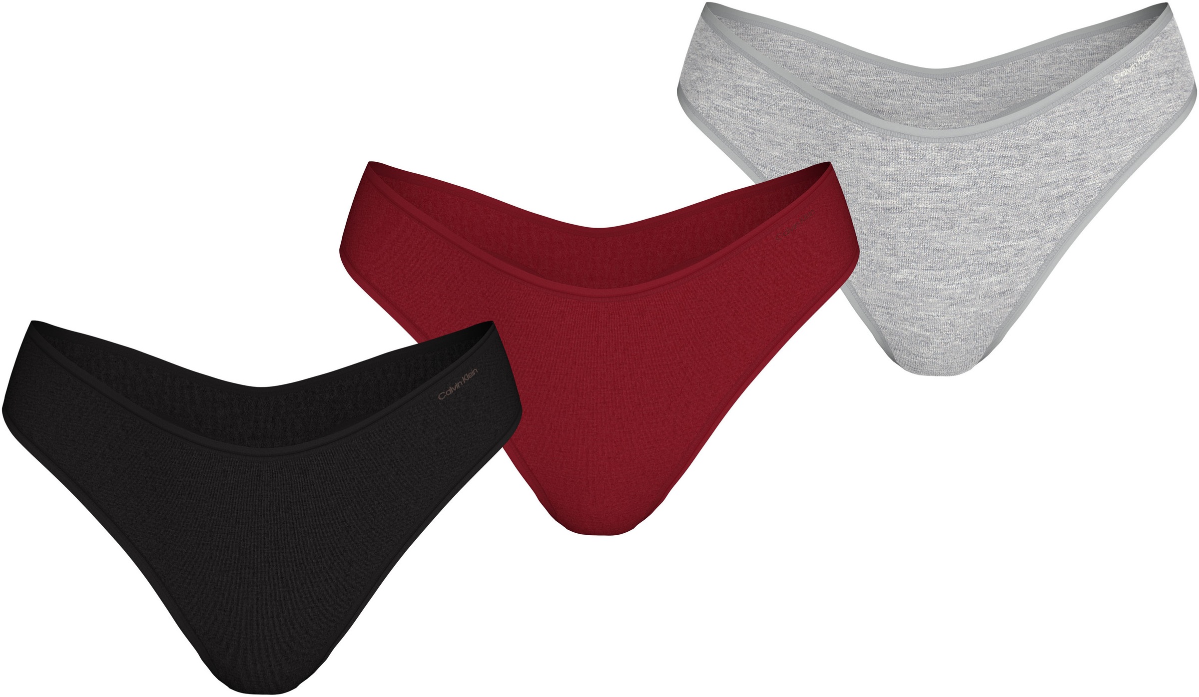 Calvin Klein Underwear Tanga »3 PACK THONG (LOW-RISE)« Packung, 3er-Pack, 3 Stk. mit Markenlabel