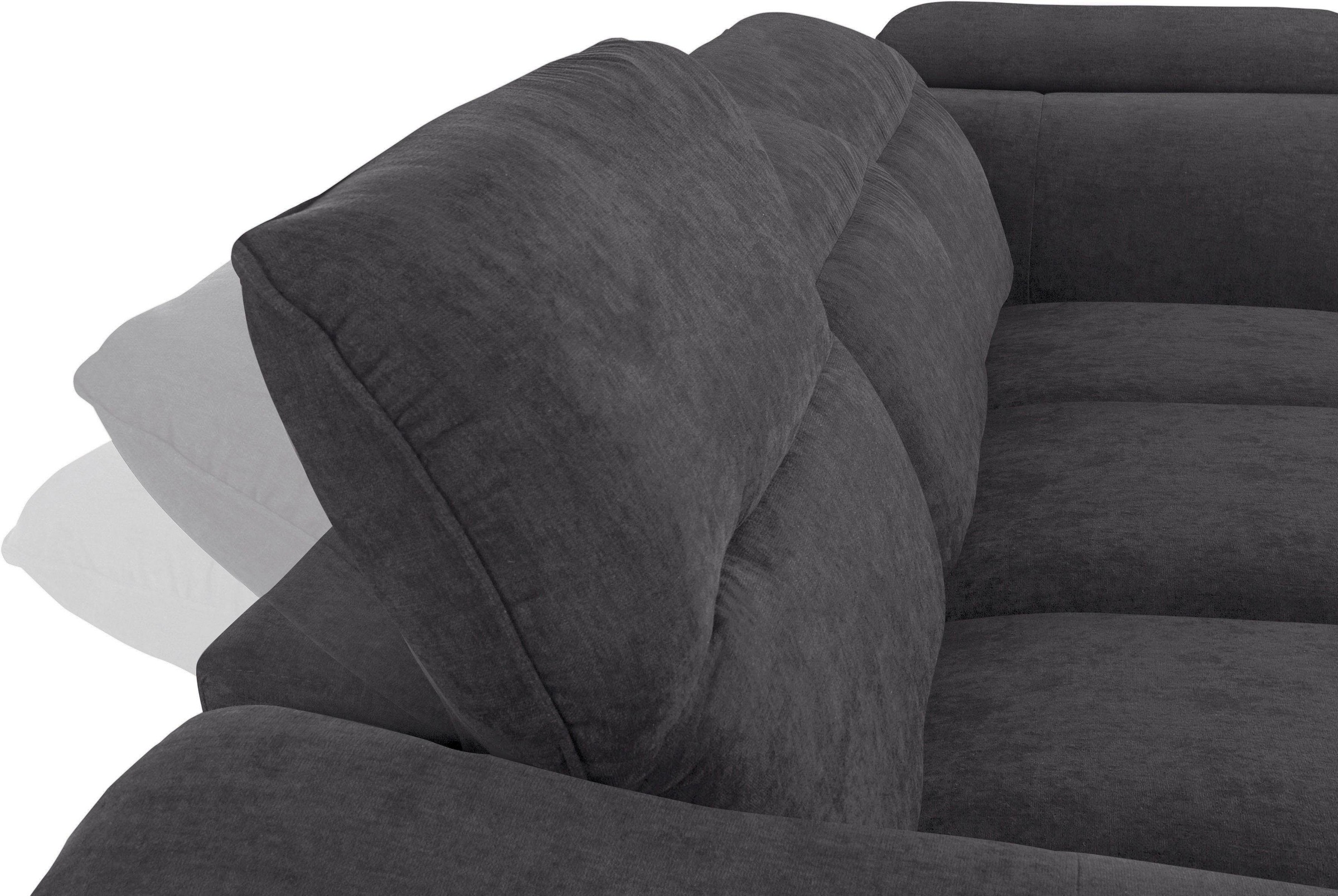 COTTA Polstergarnitur »Teresa L-Form«, (Set), Set bestehend aus: Ecksofa mit Kopfteilverstellung & Hocker