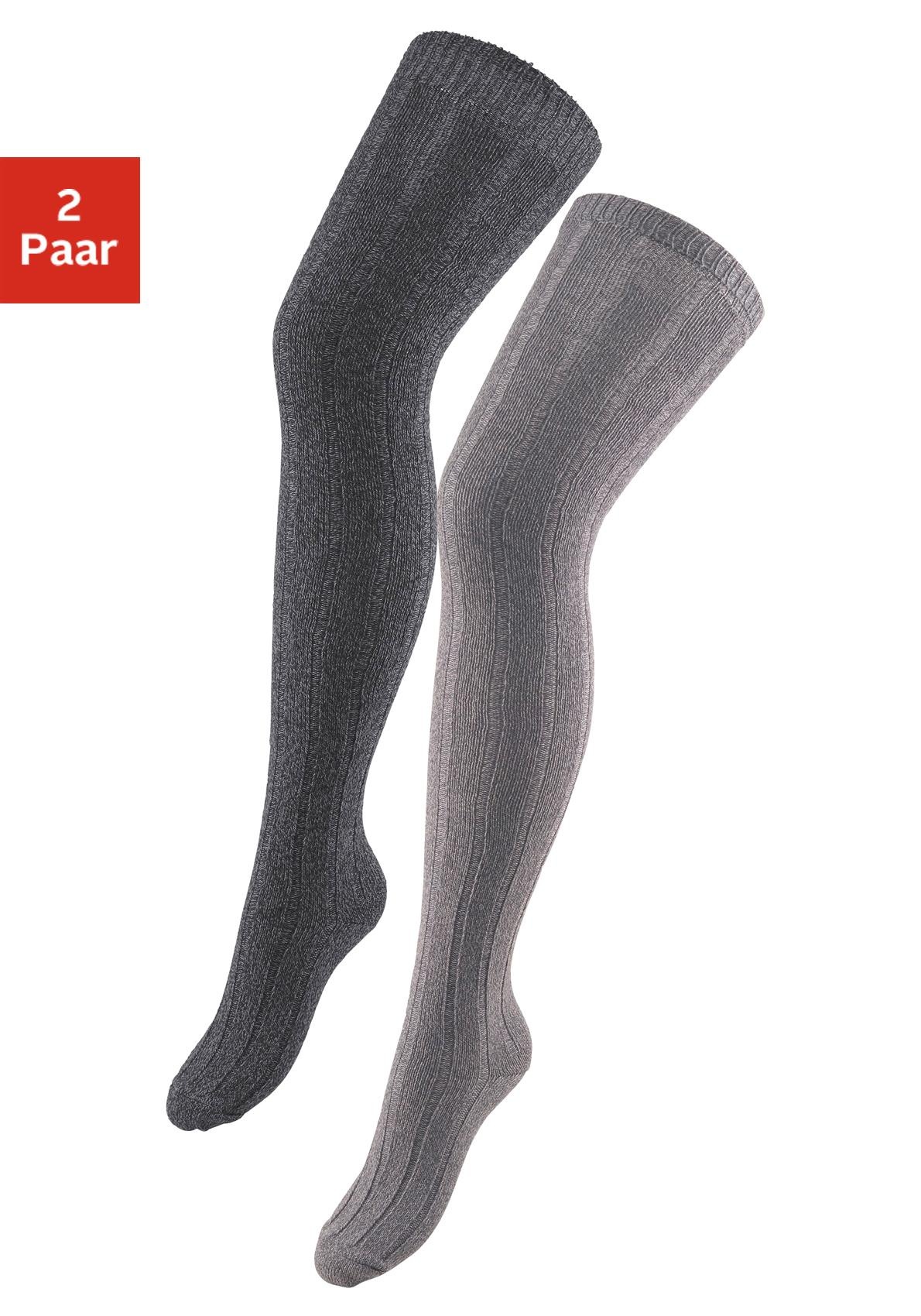 Lavana Overknees Packung, 2 Stk. tlg. in Melangequalität