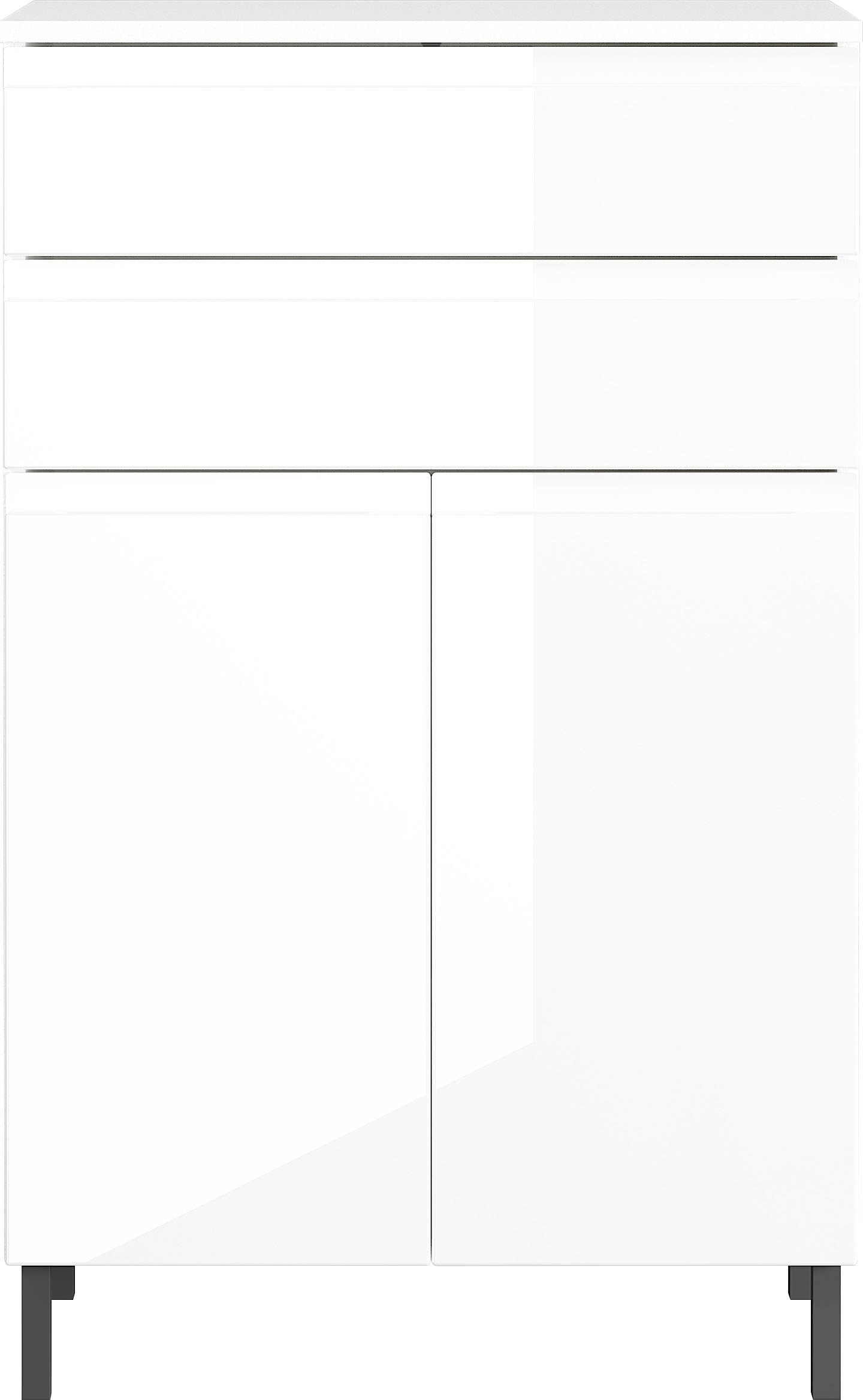 GERMANIA Badkommode »Scantic«, Breite 60 cm, Badezimmerschrank, 2 Türen, 2 Schubkästen, Türdämpfer