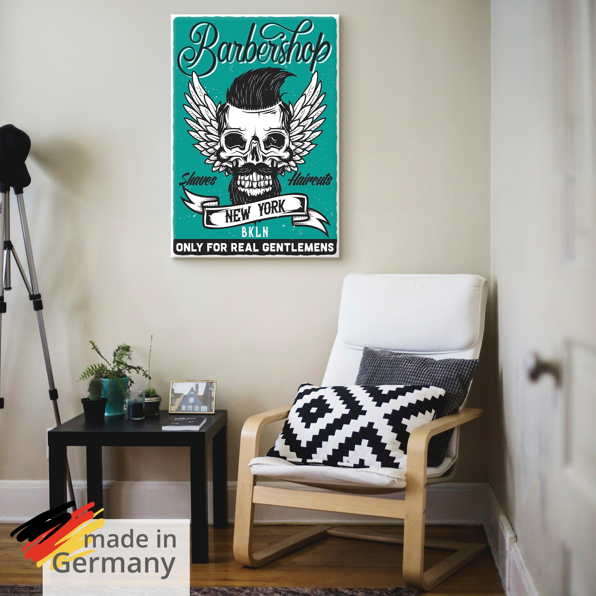 Artland Wandbild "Barbershop Plakat 2" 1 Stk. tlg. als Alubild, Leinwandbild, Poster, Wandaufkleber in verschied. Größen