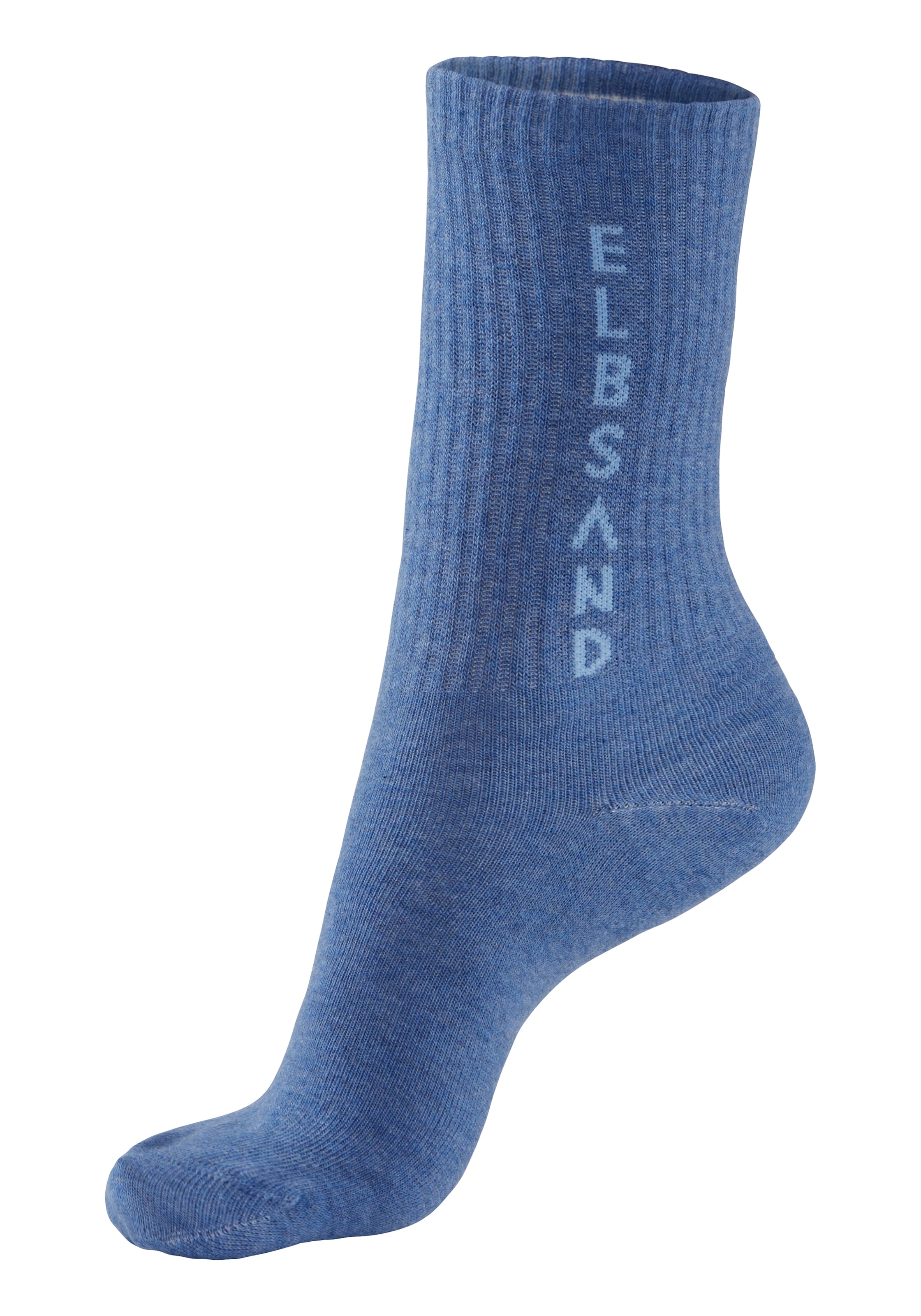 Elbsand Socken, (Packung, 3 Paar), mit eingestricktem Schriftzug