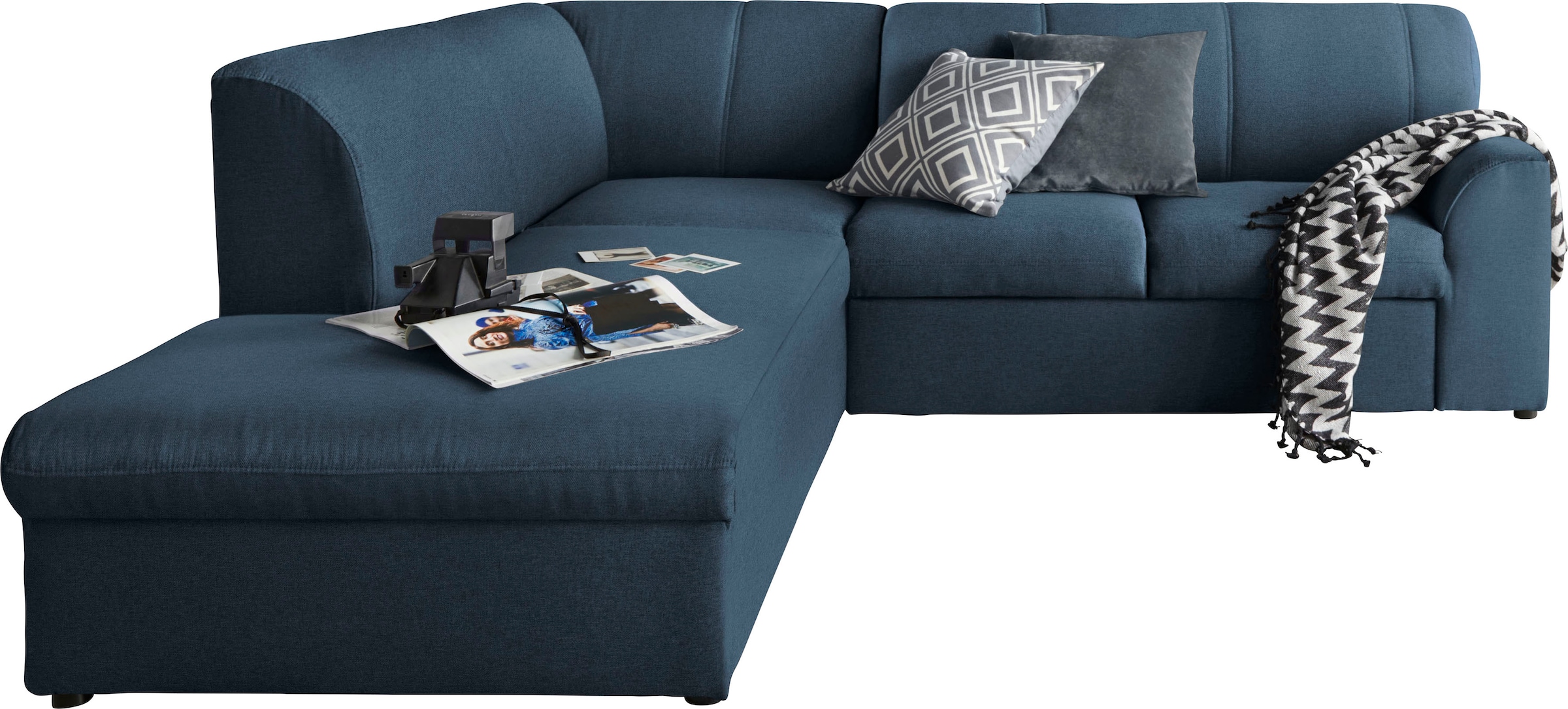 DOMO collection Ecksofa »Topper zeitlos elegant, kompakte Stellmasse, OTTOs Choice, L-Form«, mit Ottomane, wahlweise mit Schlaffunktion