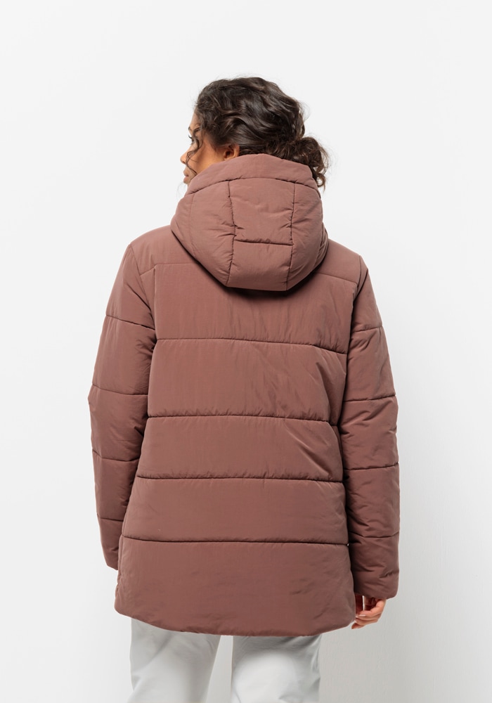 Jack Wolfskin Funktionsjacke »KAROLINGER LONG JKT W«, mit Kapuze